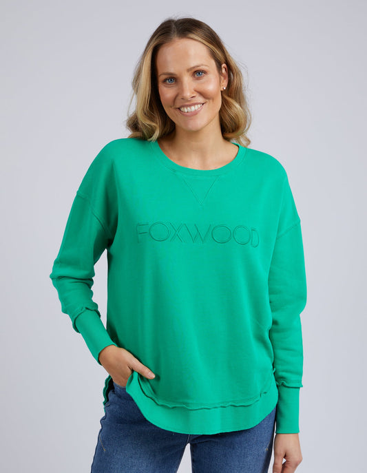 FOXWOOD SIMPLIFIED CREW -  BRIGHT GREEN - THE VOGUE STORE