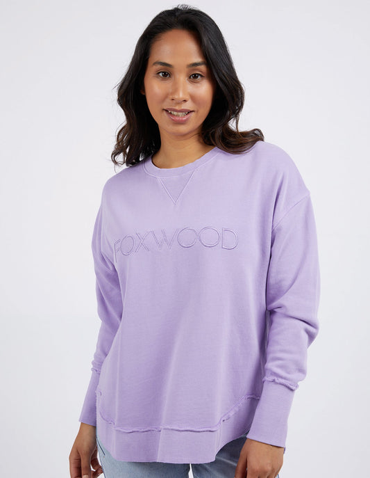 FOXWOOD SIMLIFIED CREW - LAVENDER - THE VOGUE STORE