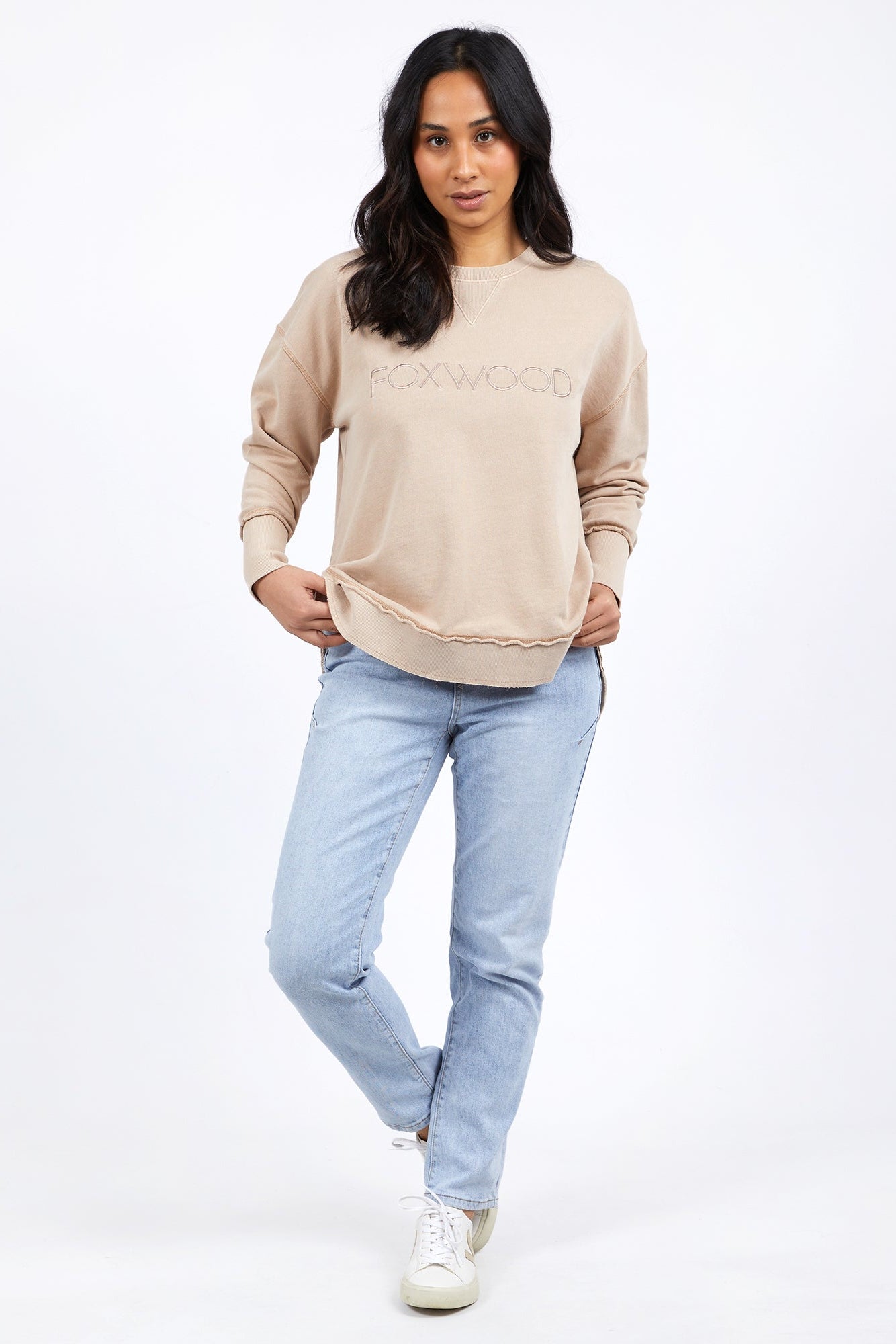 FOXWOOD SIMPLIFIED CREW - OAT - THE VOGUE STORE