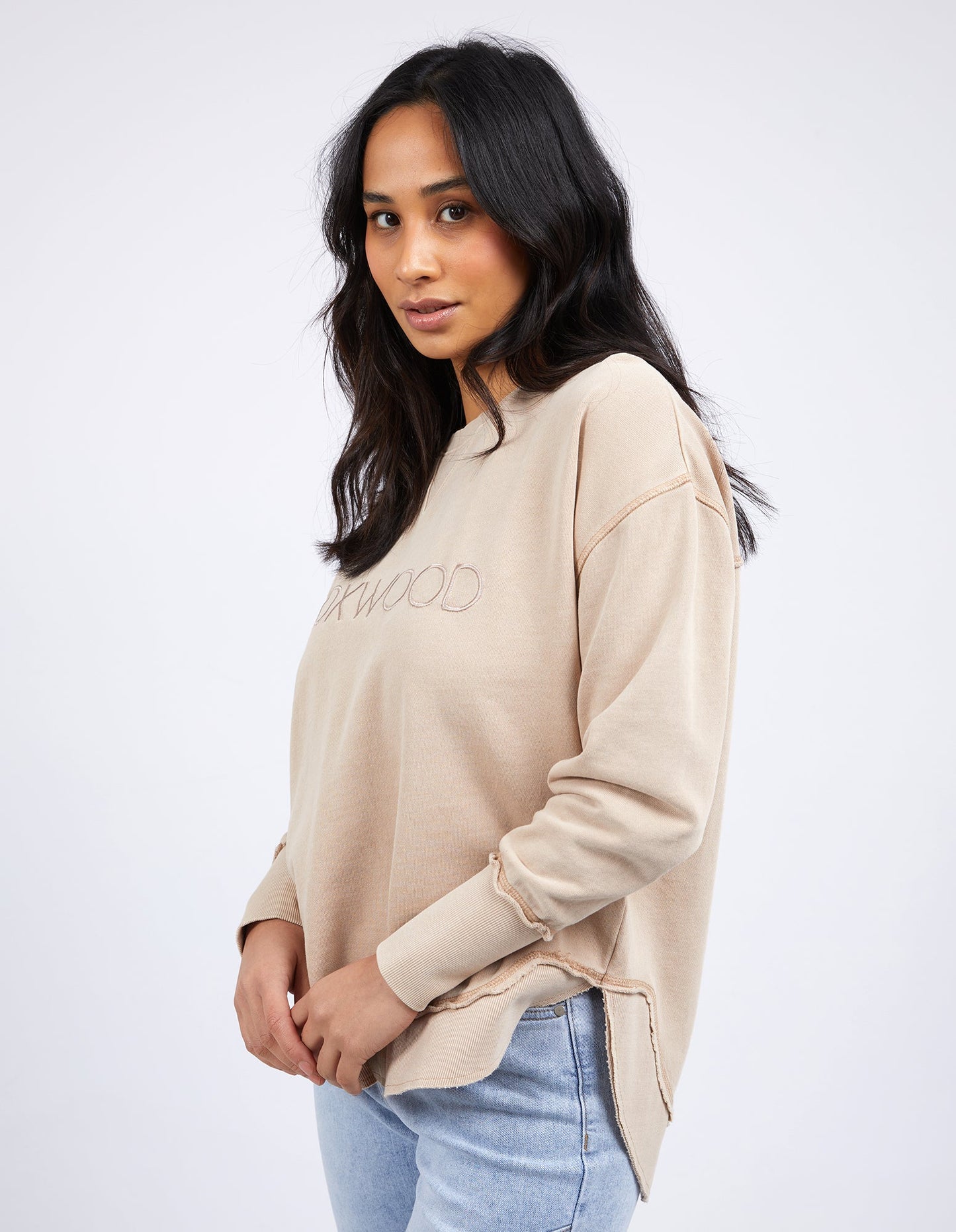 FOXWOOD SIMPLIFIED CREW - OATMEAL - THE VOGUE STORE