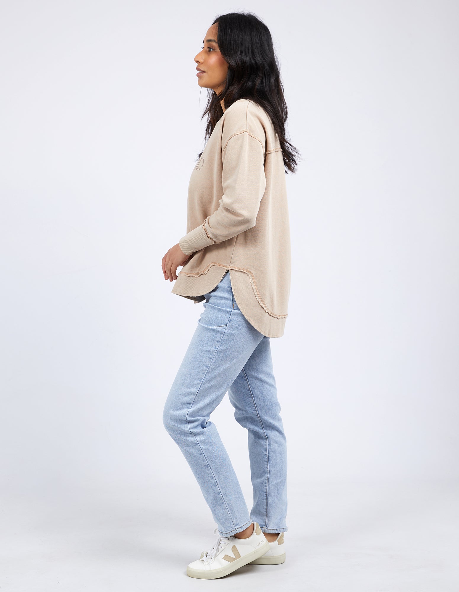 FOXWOOD SIMPLIFIED CREW - OATMEAL - THE VOGUE STORE