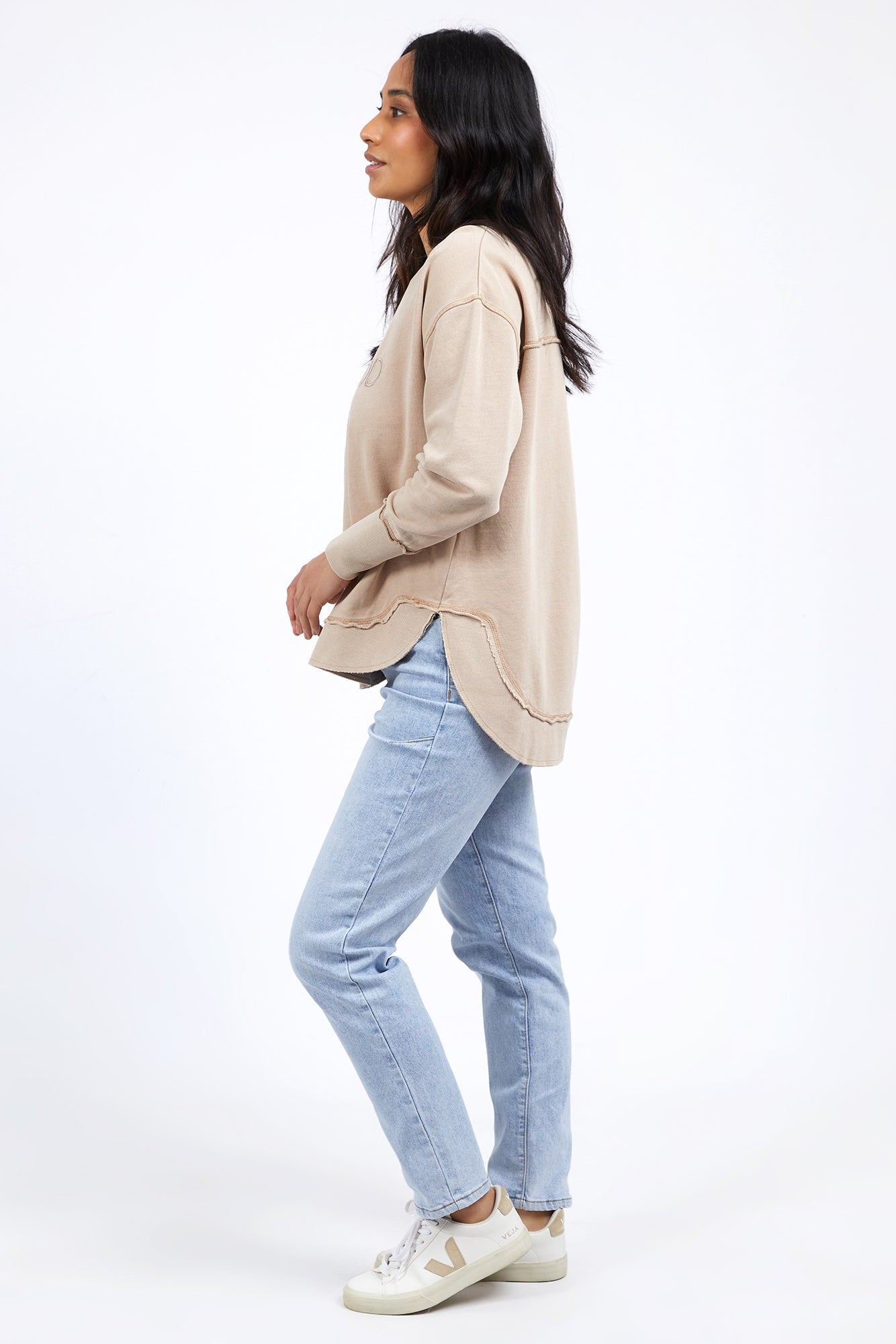 FOXWOOD SIMPLIFIED CREW - OAT - THE VOGUE STORE