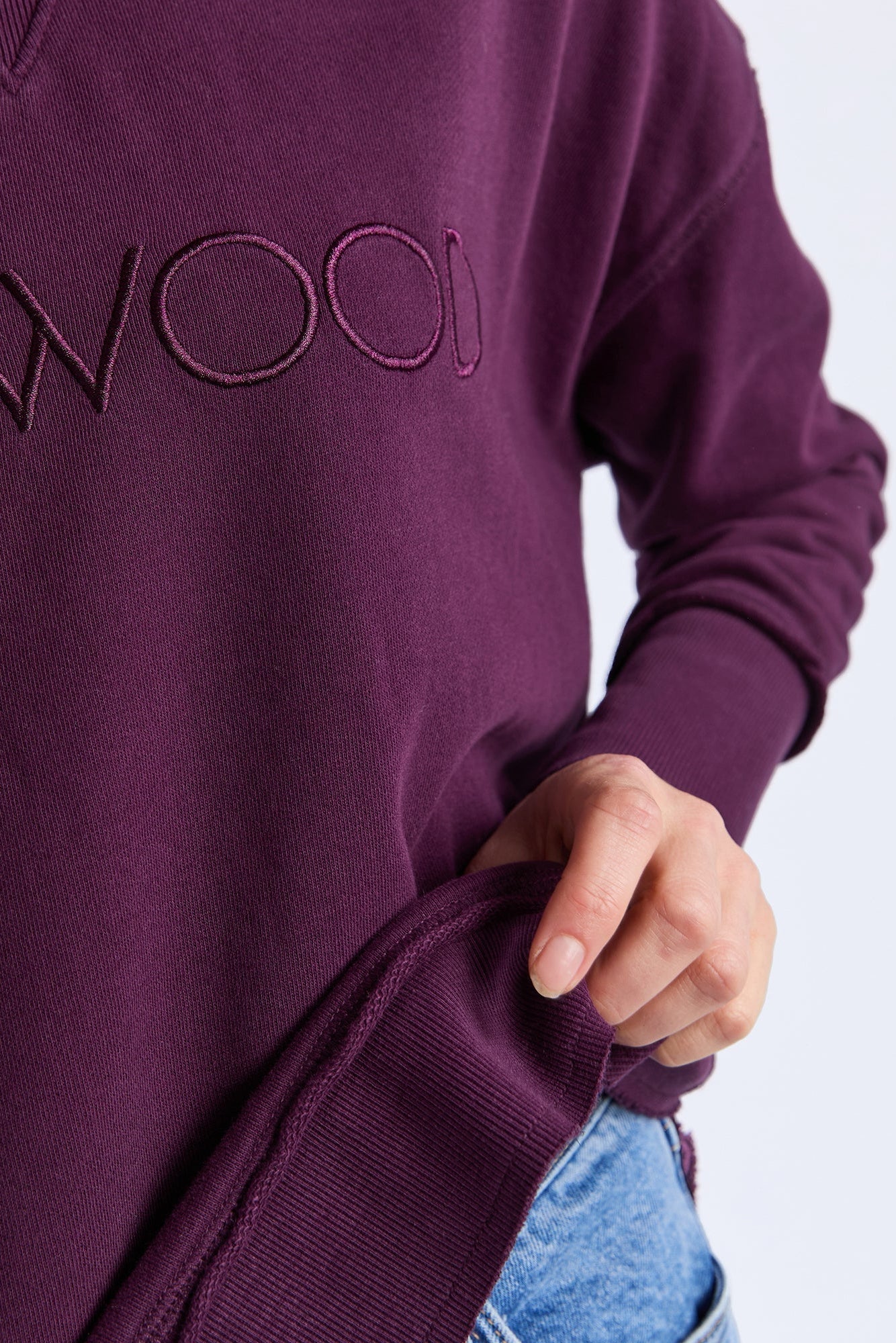 FOXWOOD SIMPLIFIED CREW - PLUM - THE VOGUE STORE