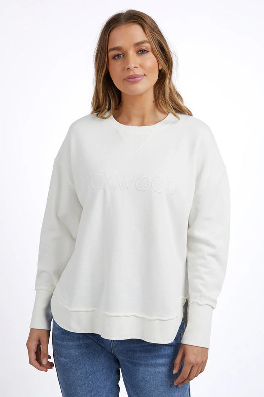 FOXWOOD SIMPLIFIED CREW - ECRU - THE VOGUE STORE