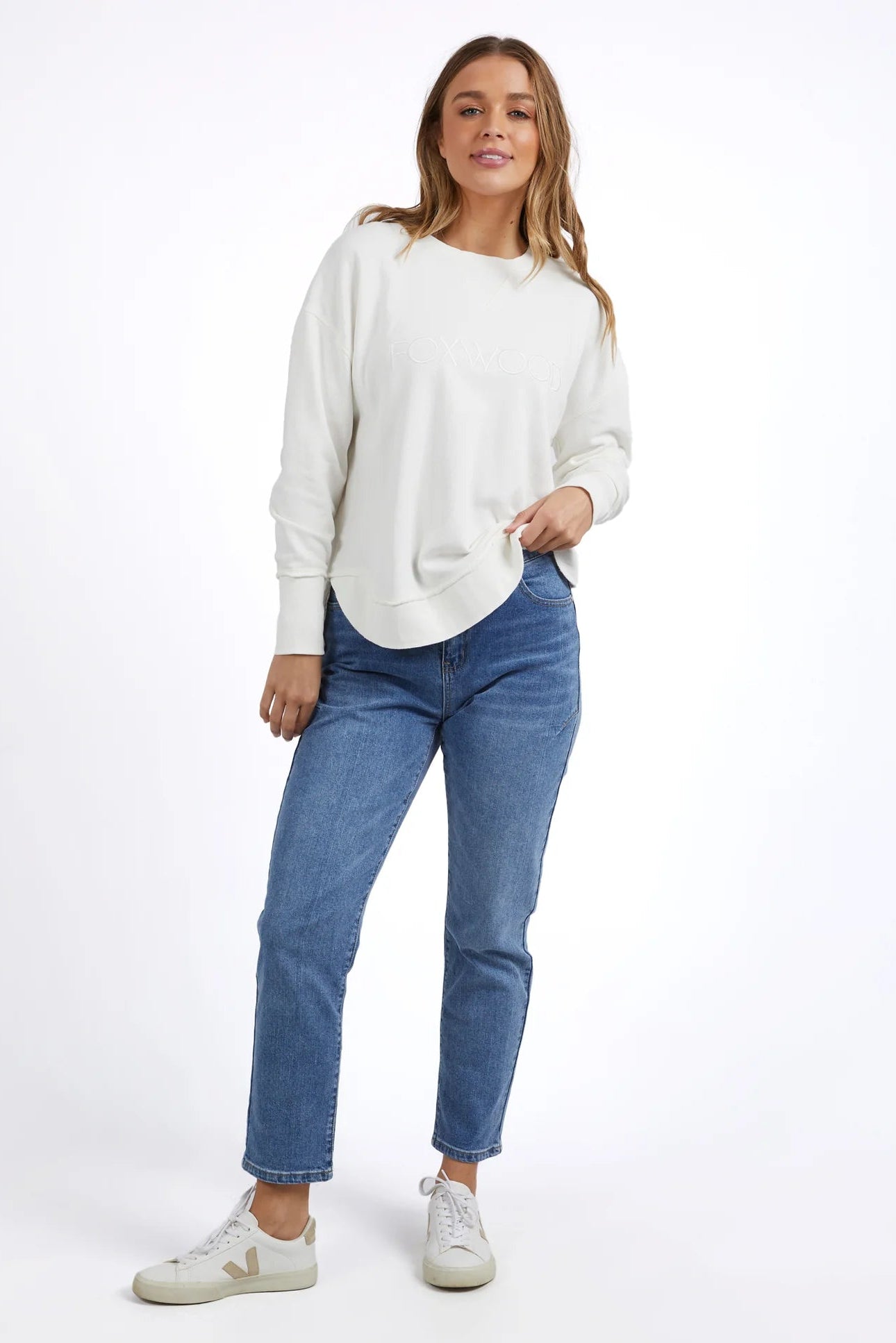 FOXWOOD SIMPLIFIED CREW - ECRU - THE VOGUE STORE