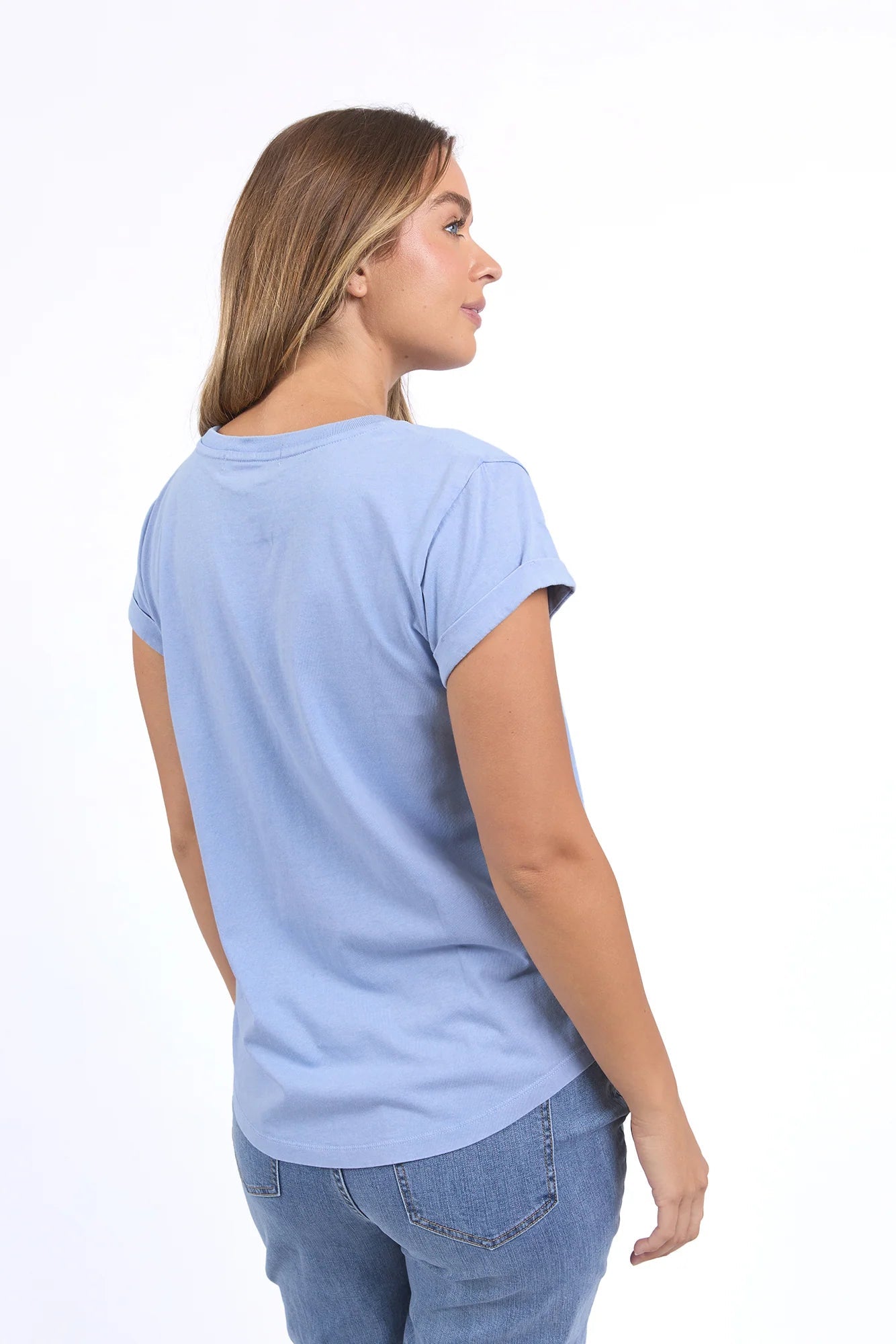 FOXWOOD SIGNATURE  TEE - LIGHT BLUE - THE VOGUE STORE
