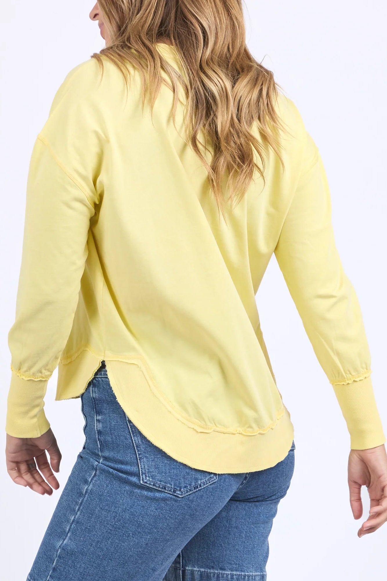 FOXWOOD FARRAH LONG SLEEVE TOP - LEMON - THE VOGUE STORE