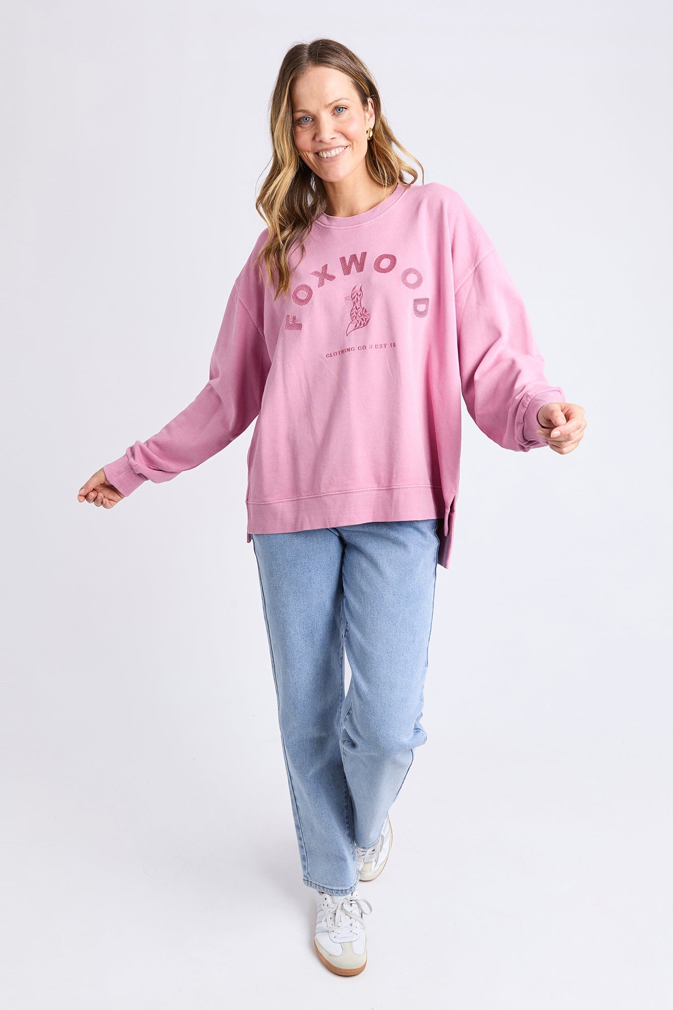 FOXWOOD EFFORTLESS CREW - ROSE PINK - THE VOGUE STORE