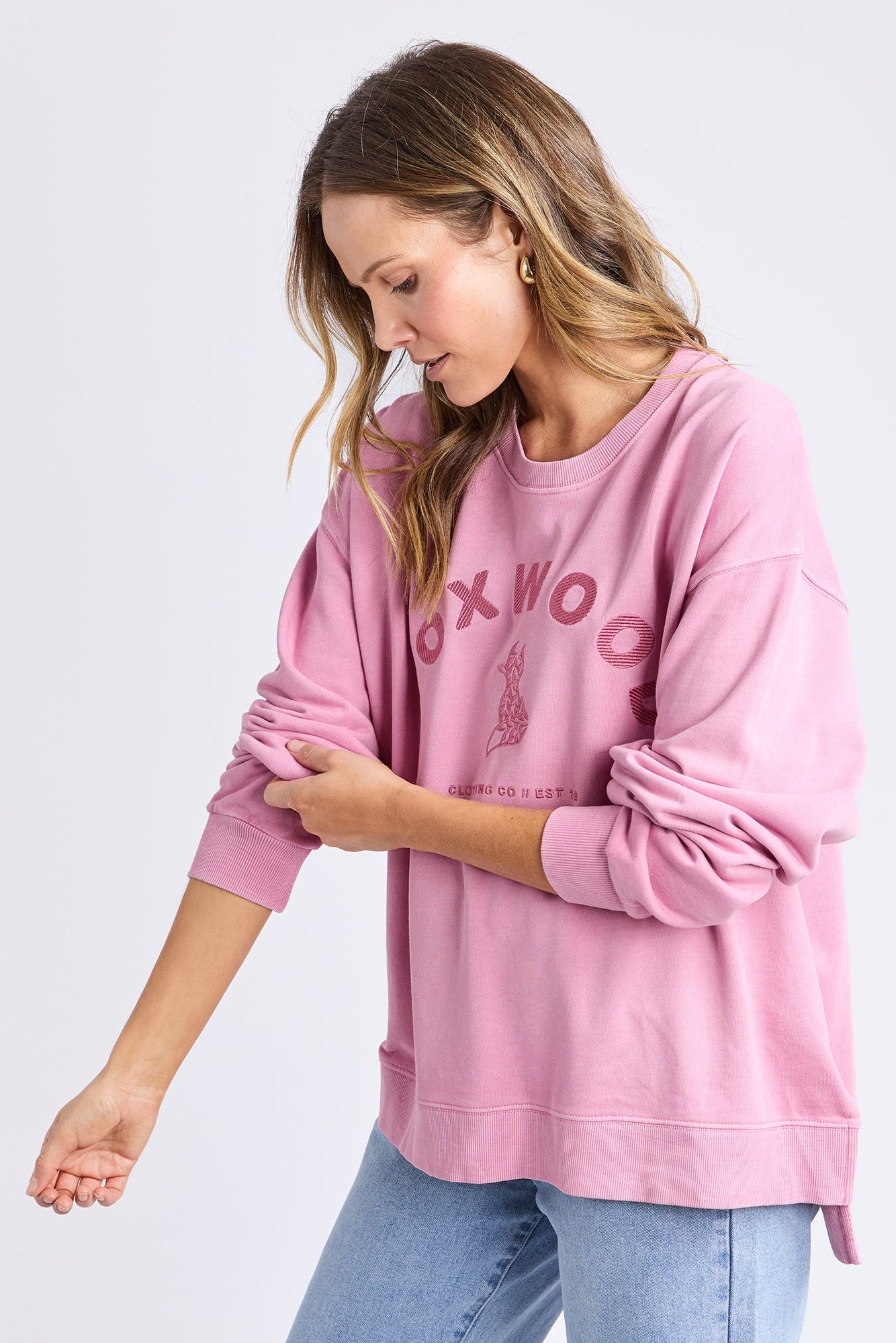 FOXWOOD EFFORTLESS CREW - ROSE PINK - THE VOGUE STORE
