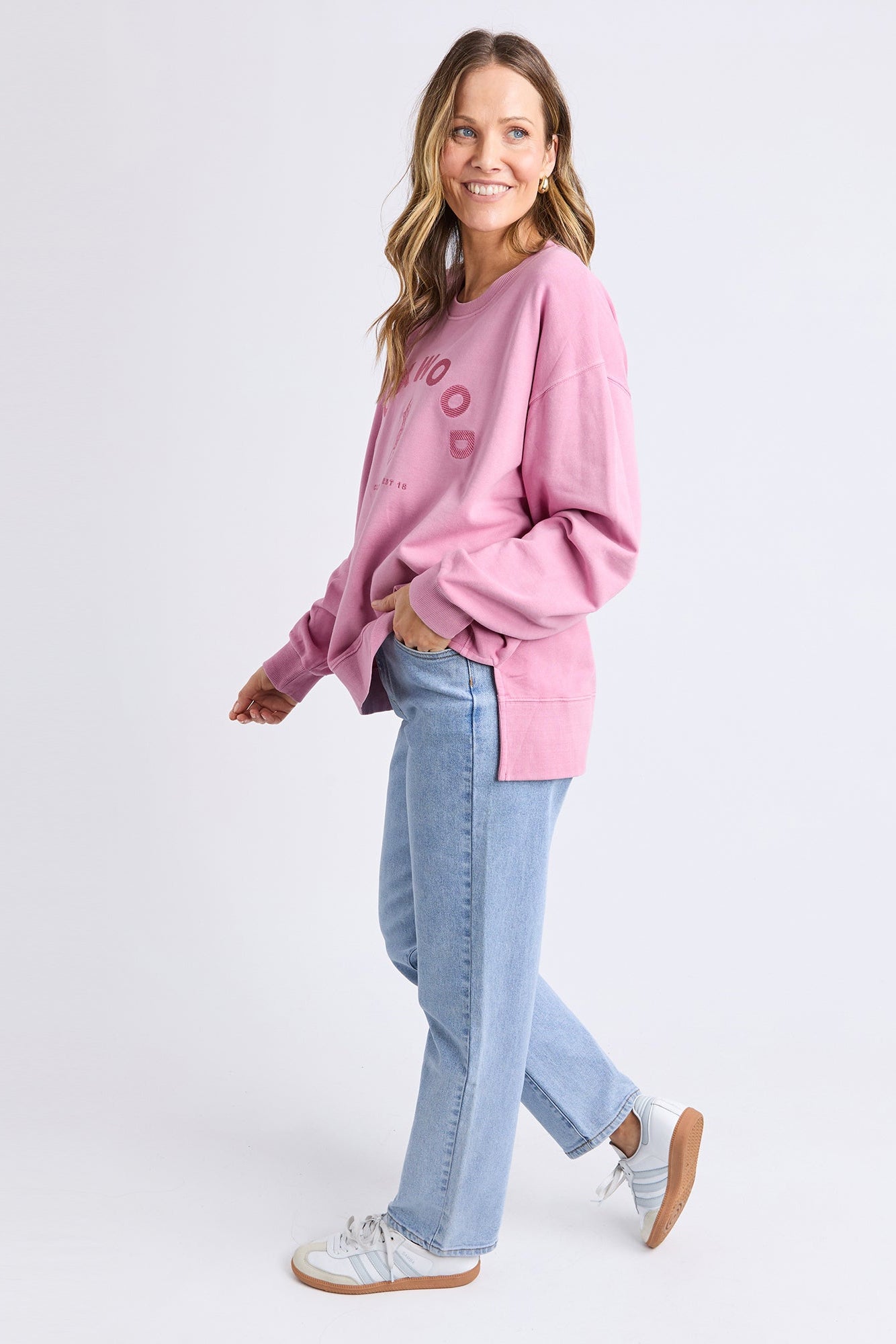 FOXWOOD EFFORTLESS CREW - ROSE PINK - THE VOGUE STORE