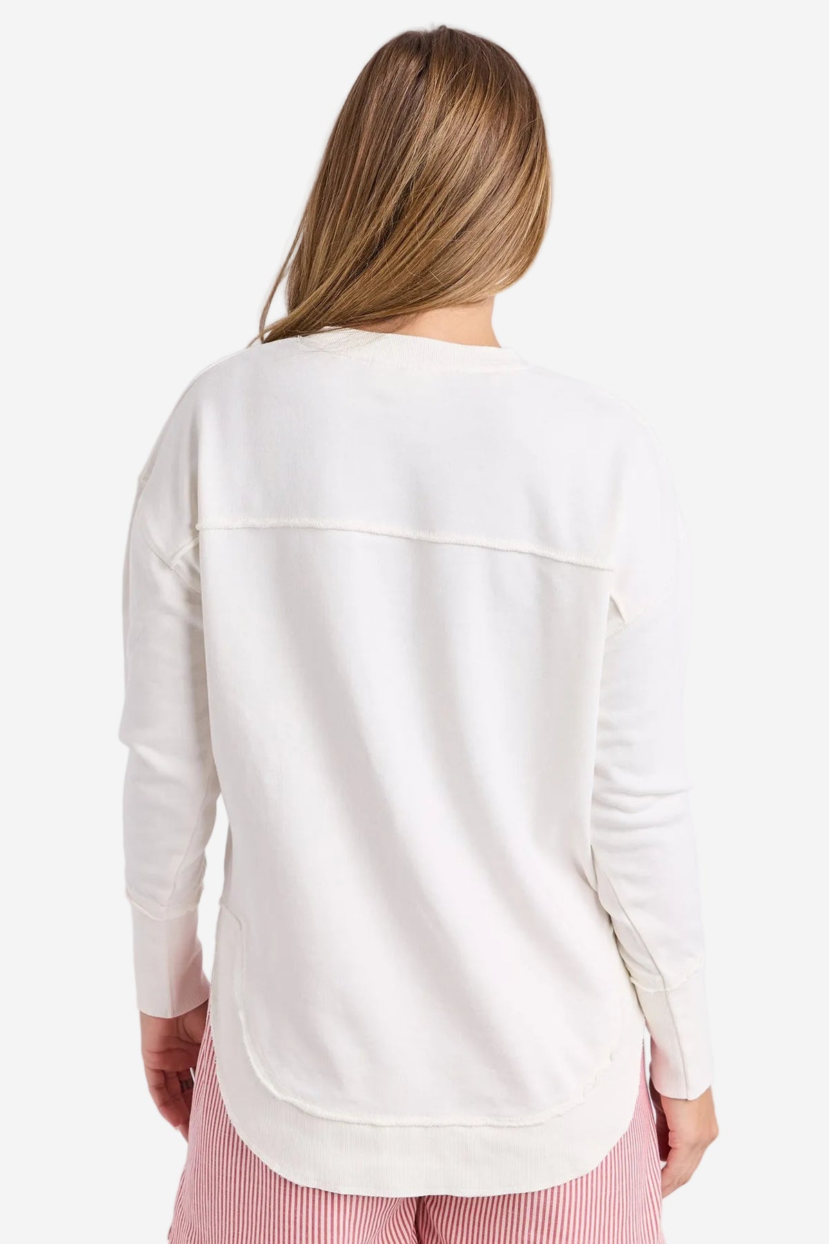 FOXWOOD SIMPLIFIED METALLIC CREW - ECRU - THE VOGUE STORE