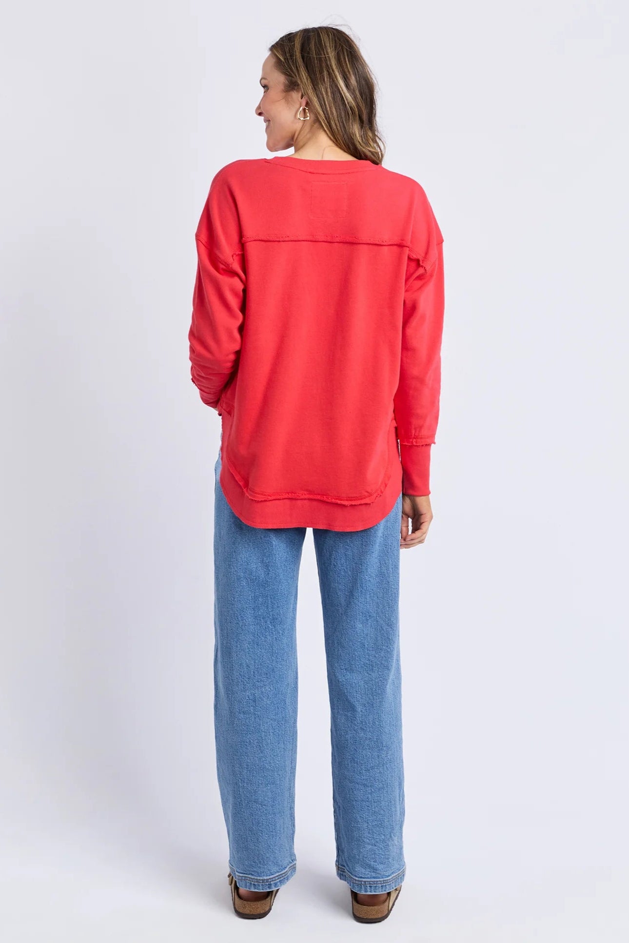 FOXWOOD SIMPLIFIED METALLIC CREW - RED - THE VOGUE STORE