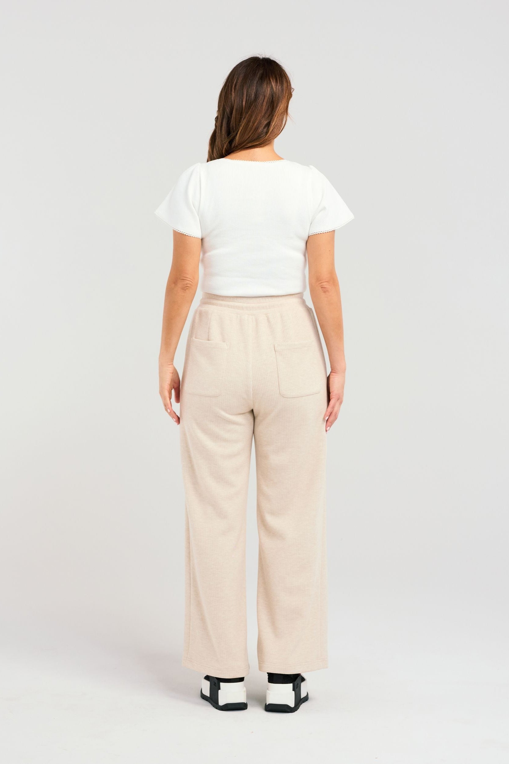 ZAFINA ADELAIDE PANT - CREAM - THE VOGUE STORE