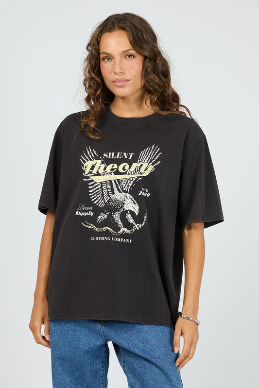 SILENT THEORY DYSTOPIA TEE - WASHED BLACK - THE VOGUE STORE