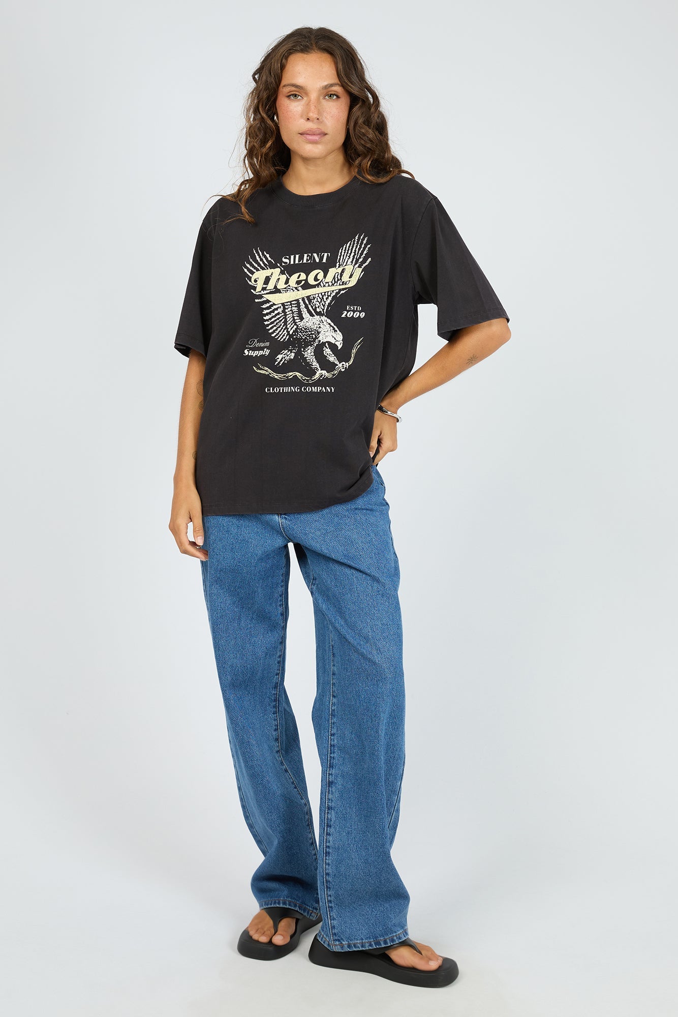 SILENT THEORY DYSTOPIA TEE - WASHED BLACK - THE VOGUE STORE