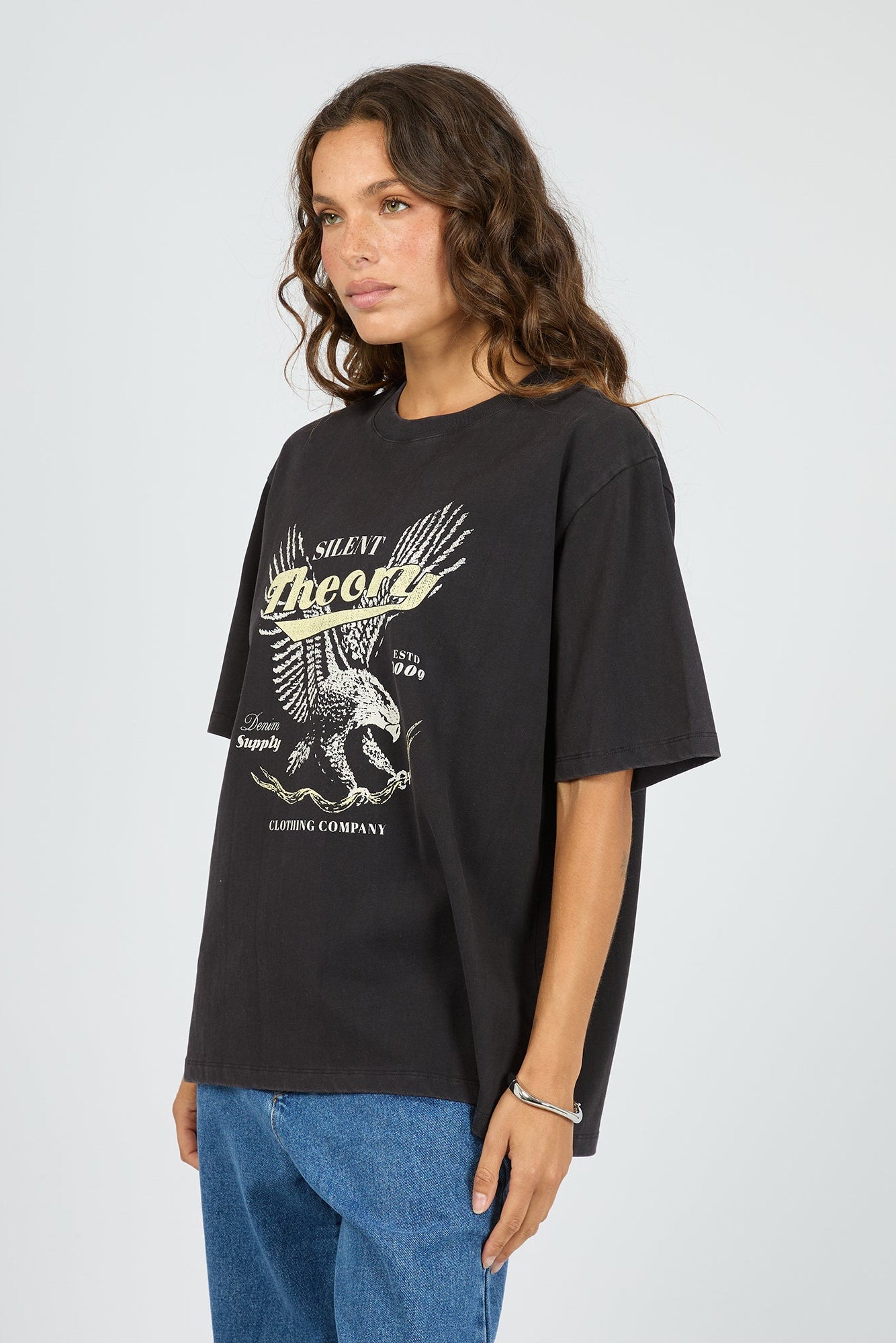 SILENT THEORY DYSTOPIA TEE - WASHED BLACK - THE VOGUE STORE