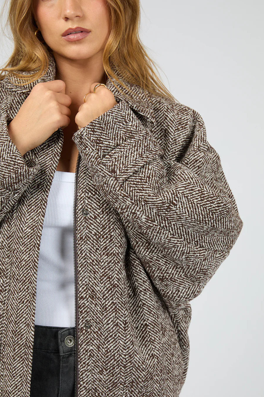 SILENT THEORY ASHER JACKET - CHOCOLATE - THE VOGUE STORE