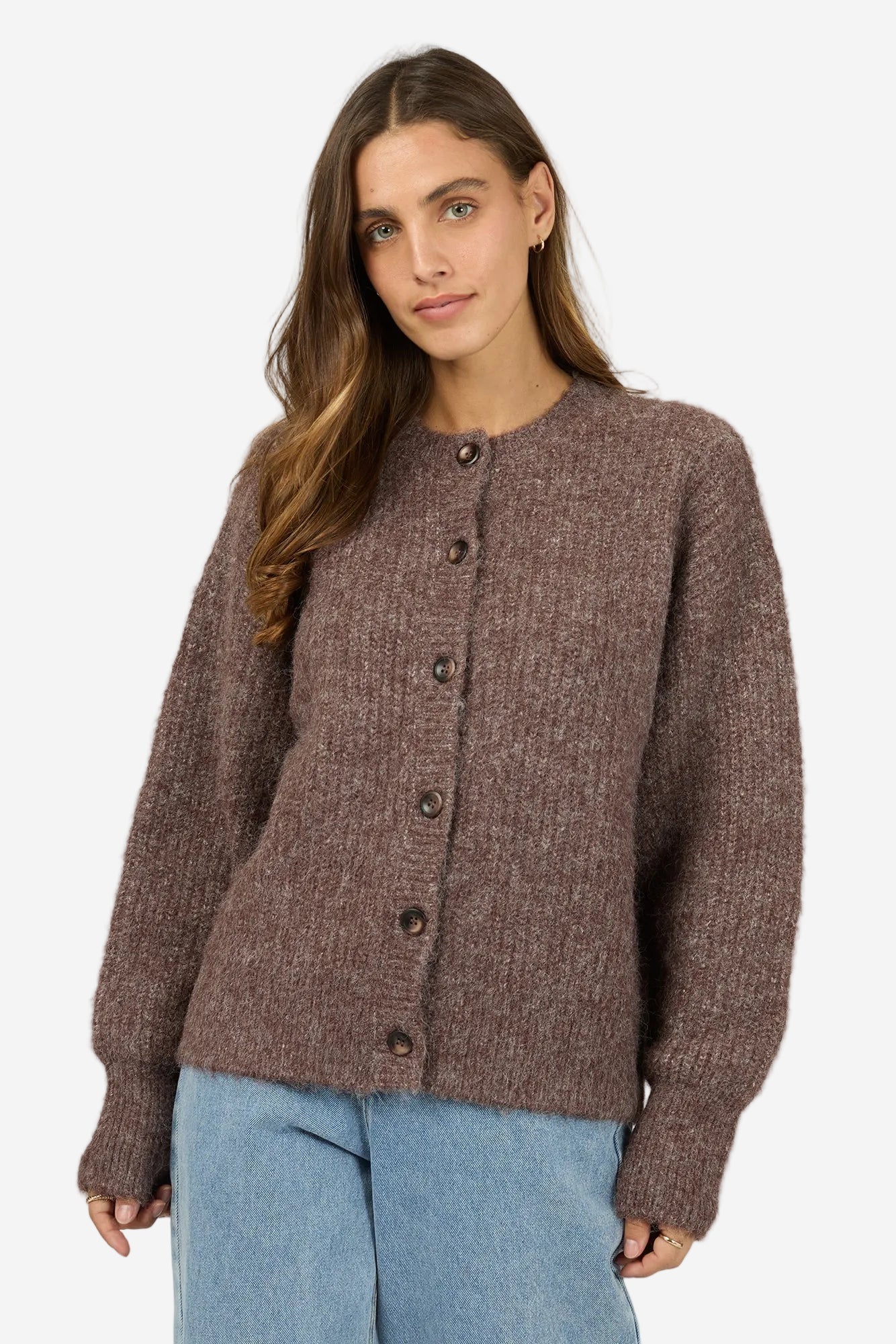 SILENT THEORY BONNI KNIT CARDIGAN - CHERRY - THE VOGUE STORE