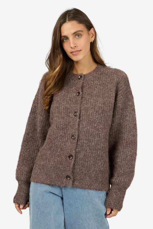 SILENT THEORY BONNI KNIT CARDIGAN - CHERRY - THE VOGUE STORE
