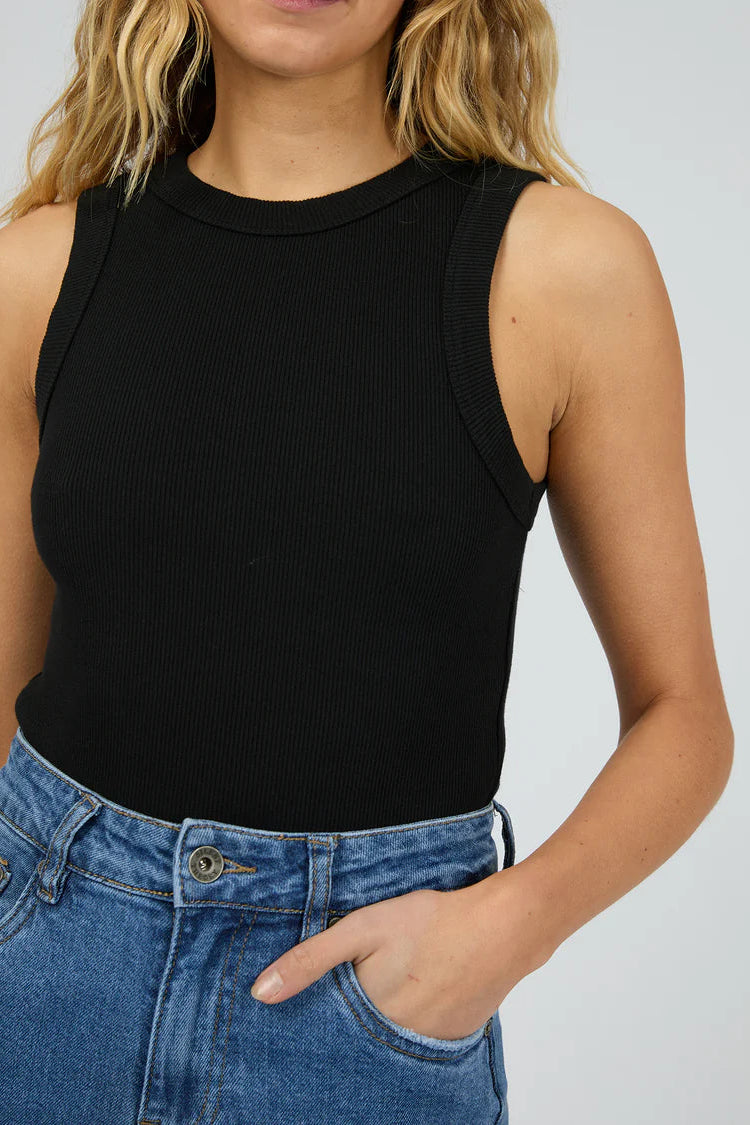 SILENT THEORY PIA TANK - BLACK - THE VOGUE STORE