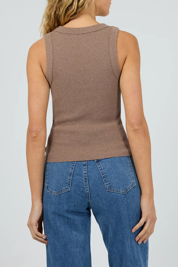 SILENT THEORY PIA TANK - BROWN - THE VOGUE STORE