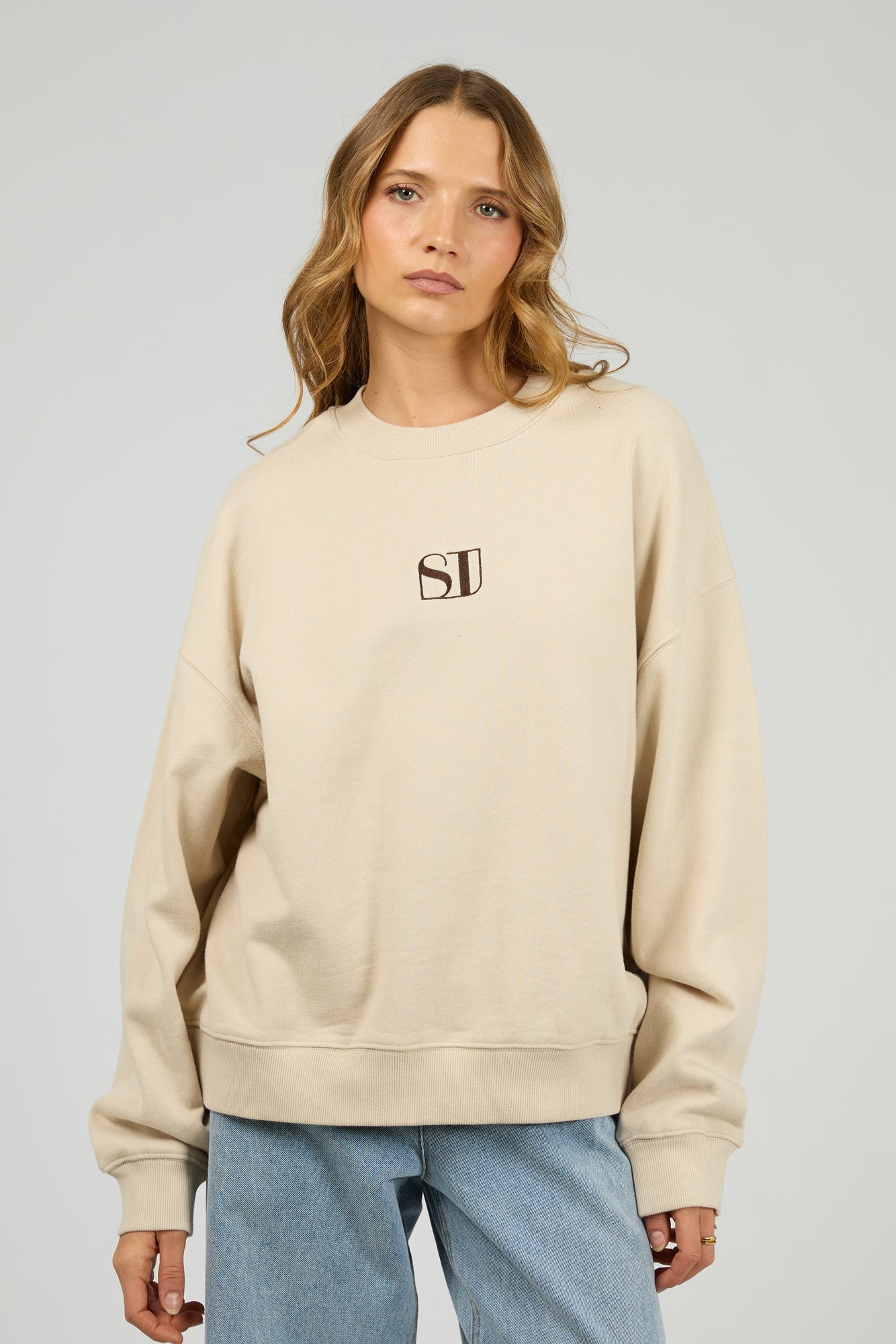 SILENT THEORY LUXE CREW - CHALK - THE VOGUE STORE
