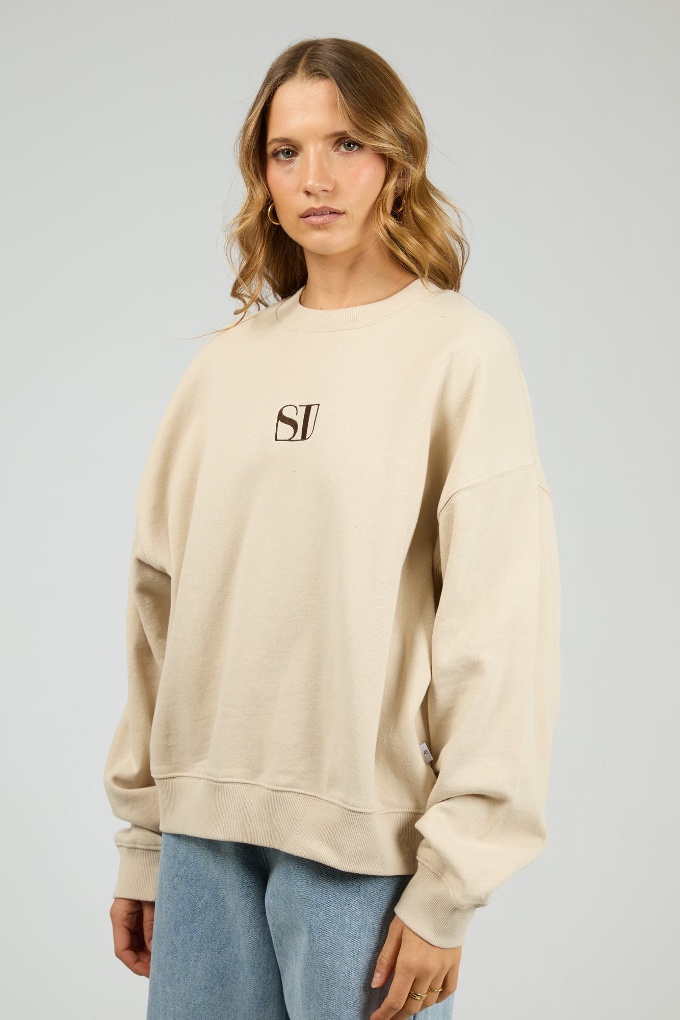 SILENT THEORY LUXE CREW - CHALK - THE VOGUE STORE