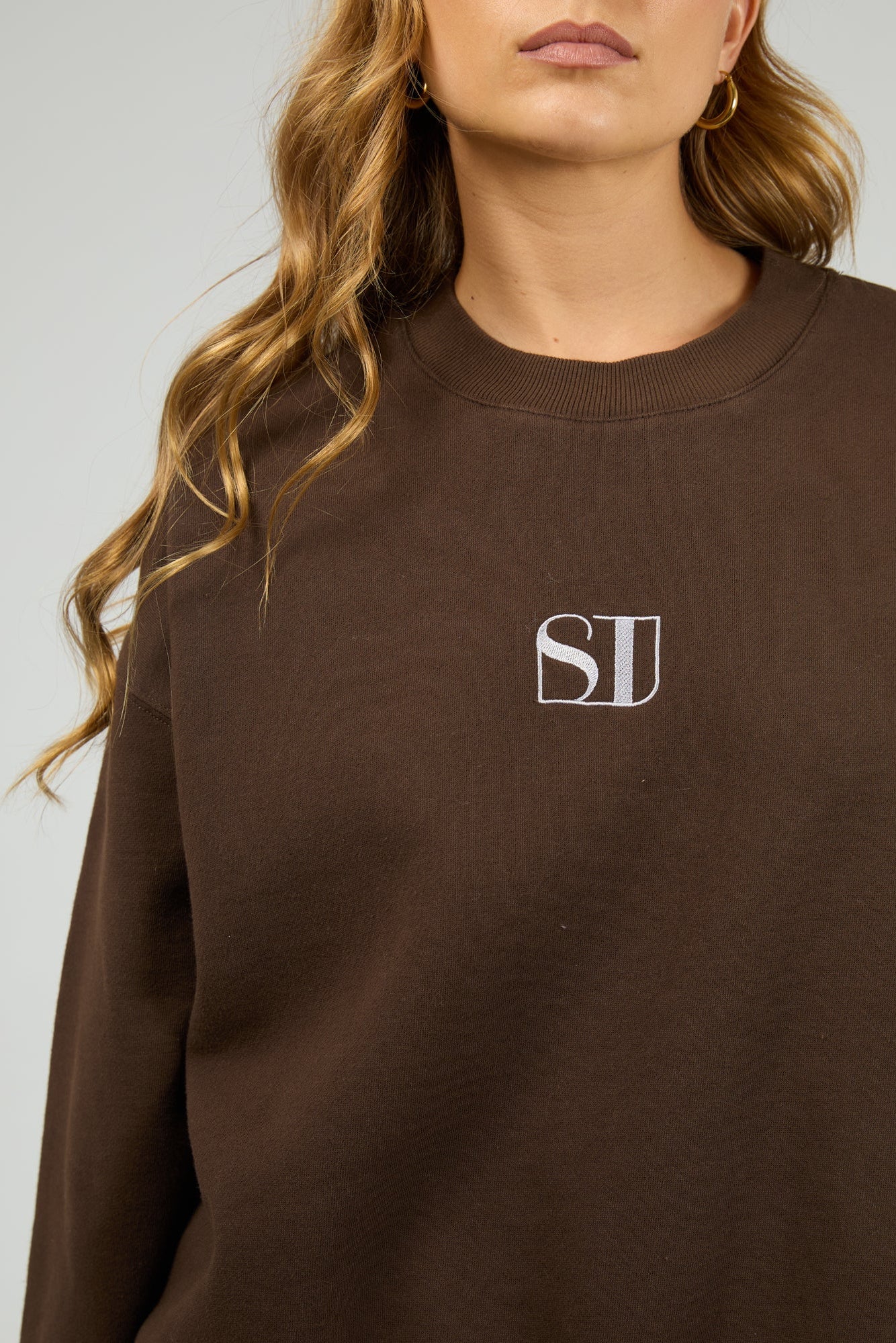 SILENT THEORY LUXE CREW - CHOCOLATE - THE VOGUE STORE