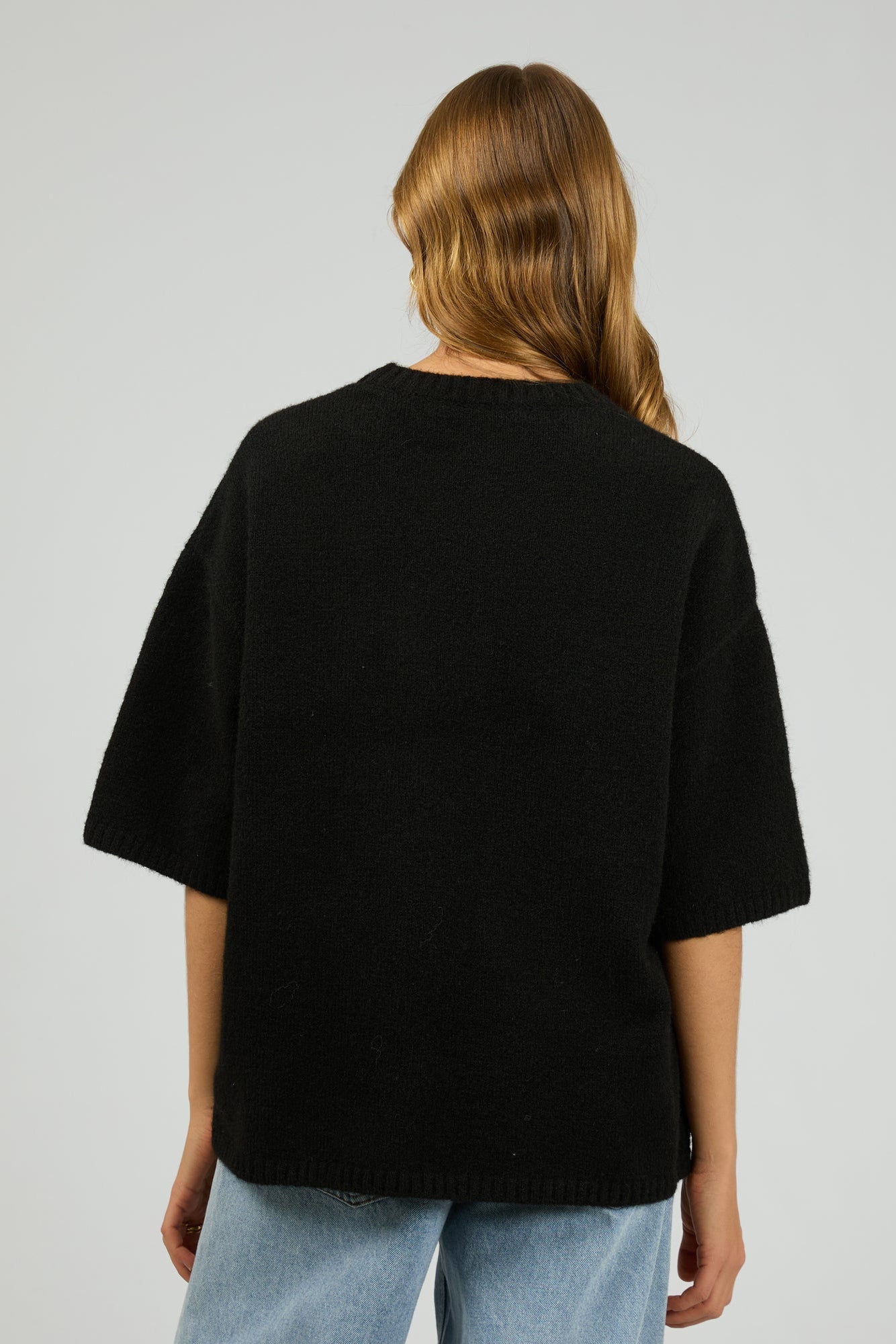 SILENT THEORY WILLOW KNIT TEE - BLACK - THE VOGUE STORE