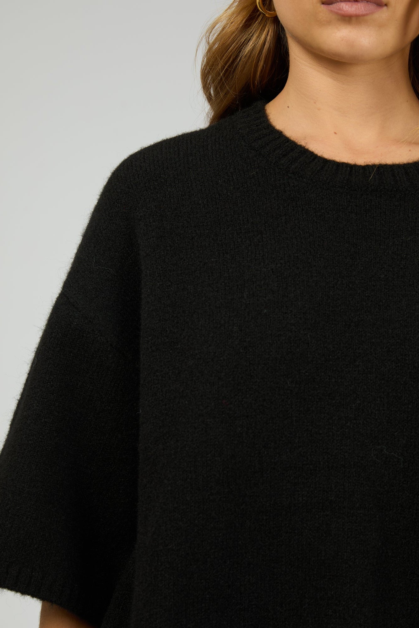 SILENT THEORY WILLOW KNIT TEE - BLACK - THE VOGUE STORE