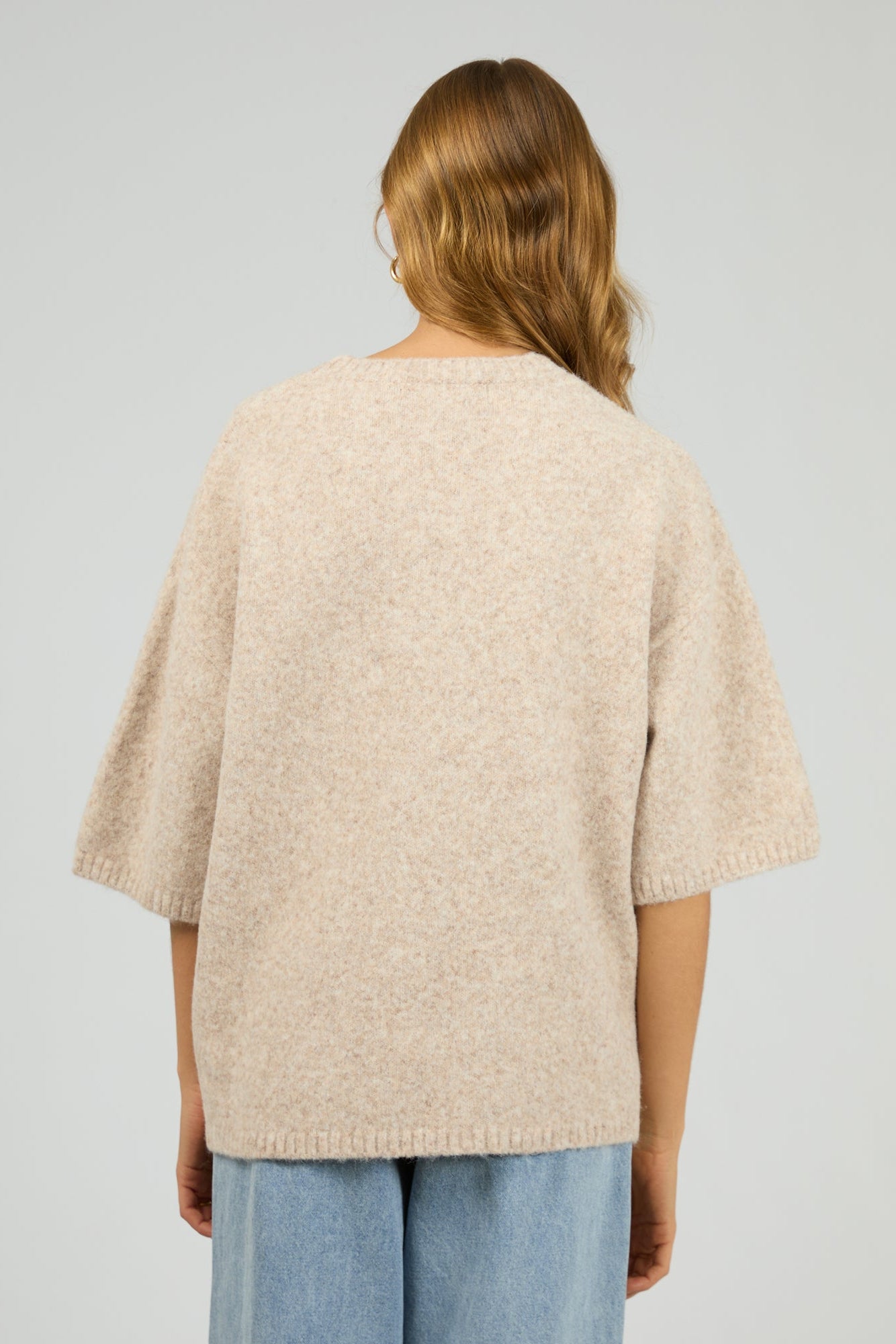 SILENT THEORY WILLOW KNIT TEE - OAT - THE VOGUE STORE