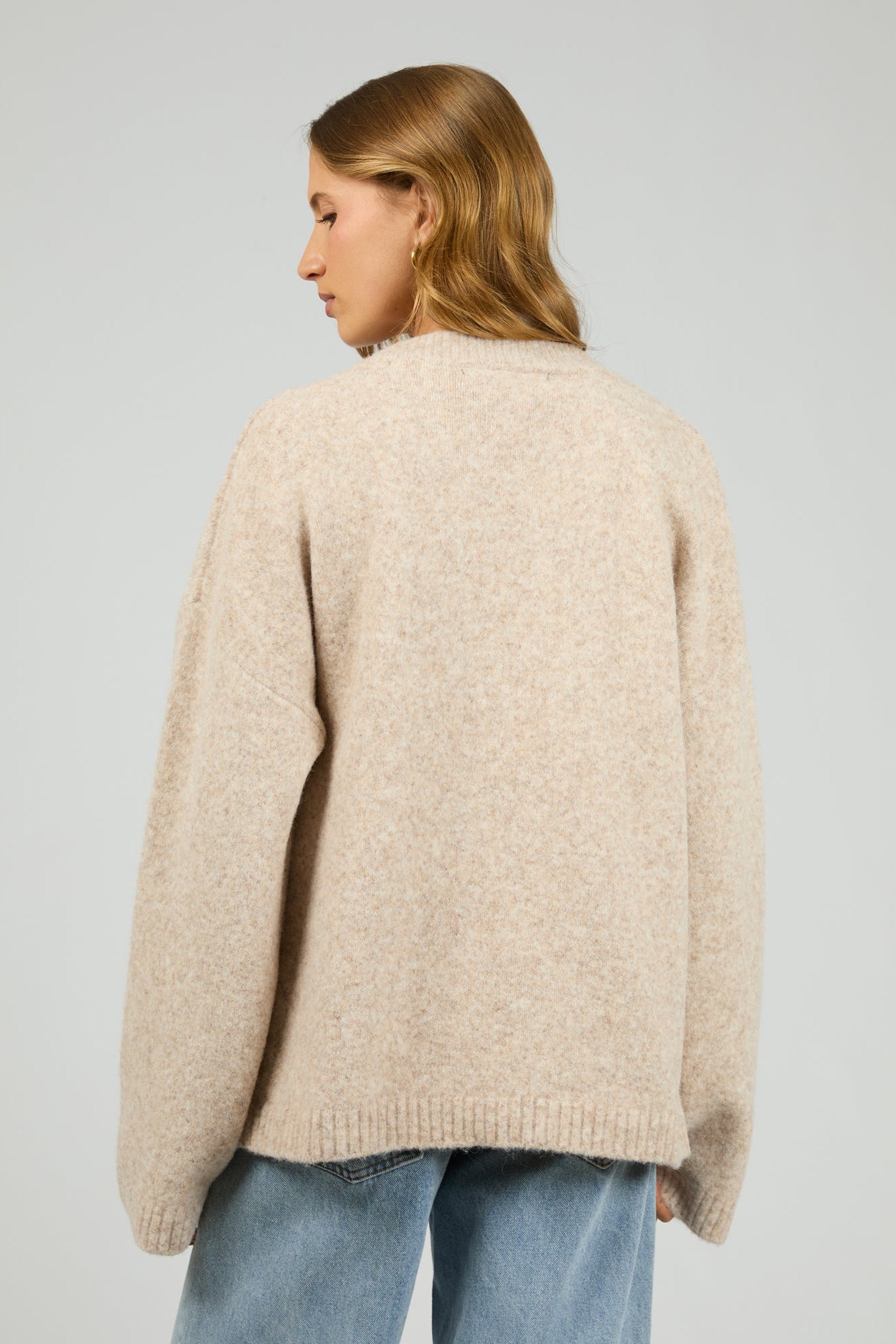 SILENT THEORY WILLOW KNIT CARDIGAN - OAT - THE VOGUE STORE