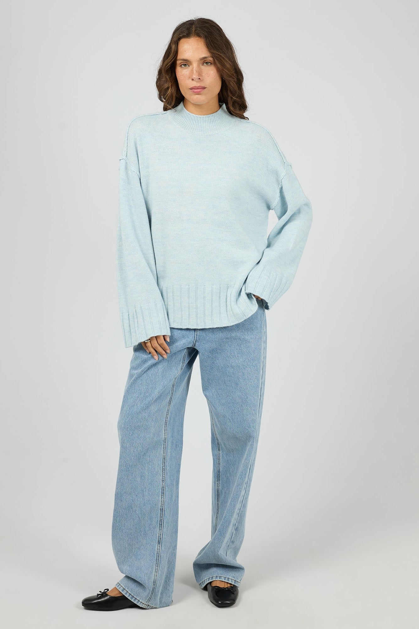 SILENT THOERY LOTUS JUMPER - LIGHT BLUE - THE VOGUE STORE