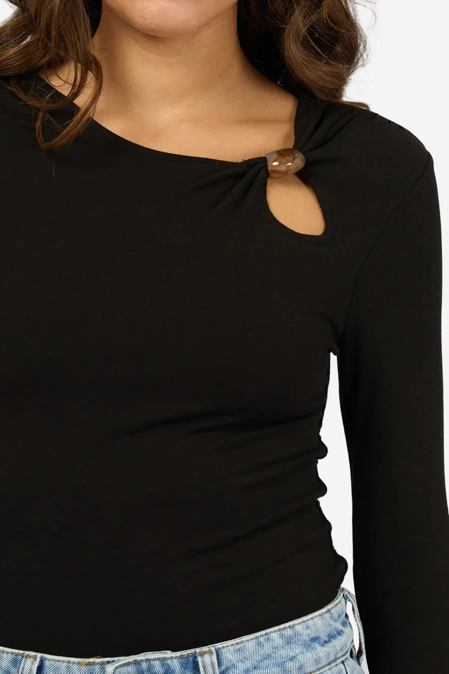 SILENT THEORY ATLAS L/S TOP - BLACK - THE VOGUE STORE
