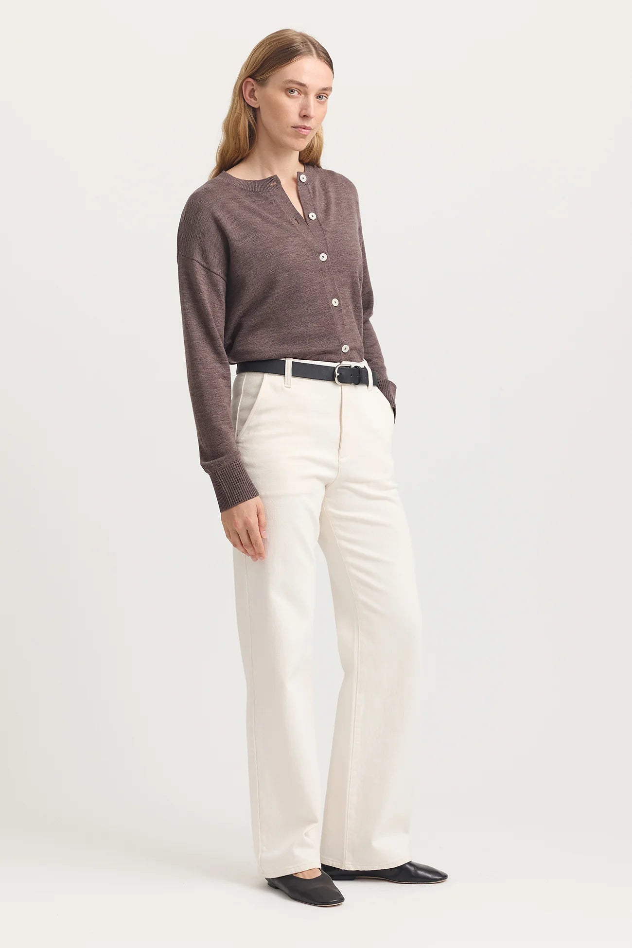 TOORALLIE FINE KNIT CARDIGAN - MOCHA - THE VOGUE STORE