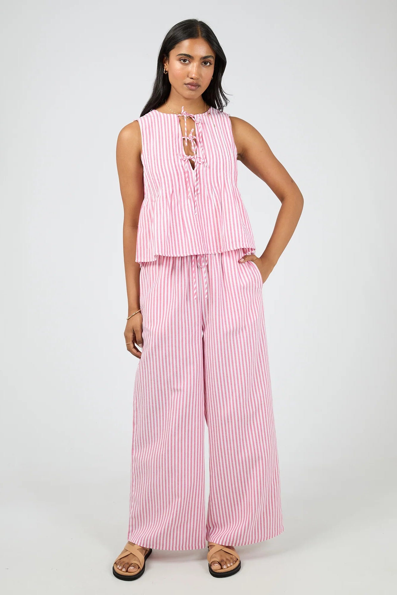 ALL ABOUT EVE FRANCA STRIPE PANT - THE VOGUE STORE