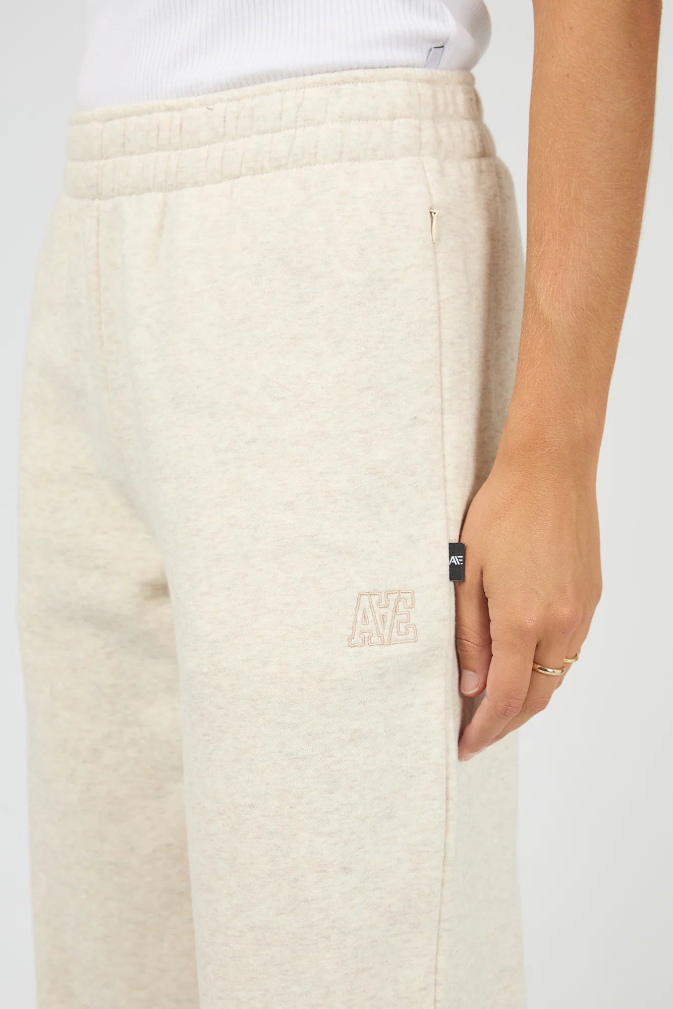 ALL ABOUT EVE LIMITLESS TRACK PANT - OAT - THE VOGUE STORE