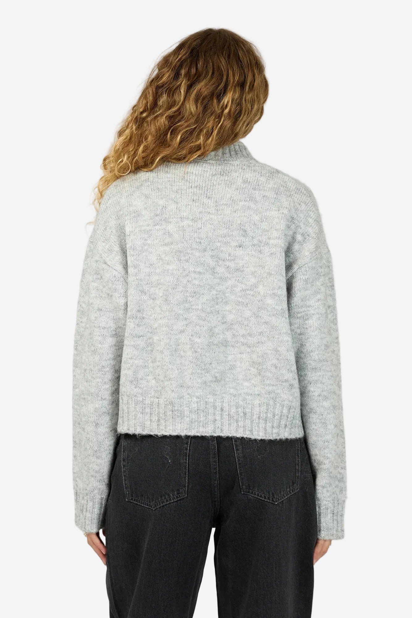 ALL ABOUT EVE ROSALIA CARDIGAN - GREY MARLE - THE VOGUE STORE