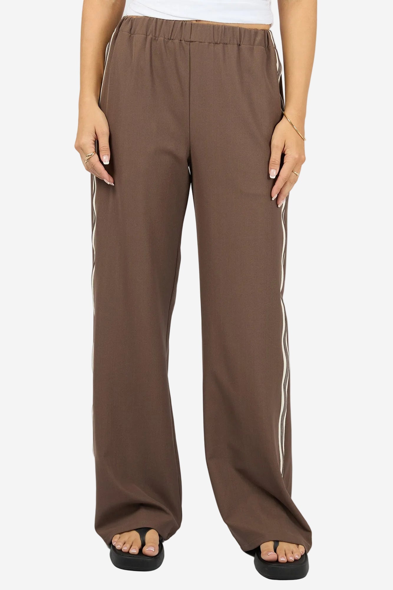 ALL ABOUT EVE LINA PANT - COFFEE - THE VOGUE STORE