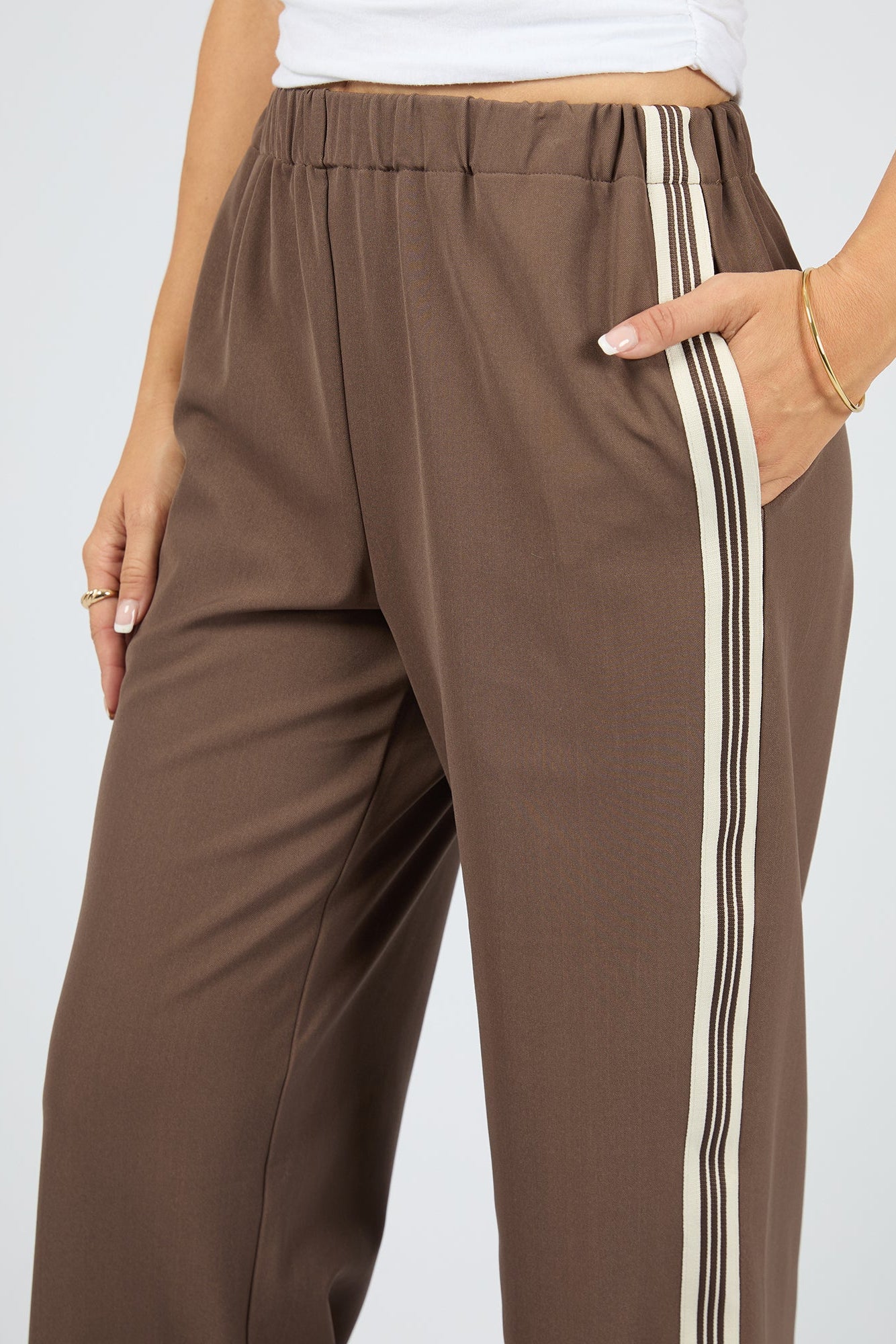 ALL ABOUT EVE LINA PANT - COFFEE - THE VOGUE STORE