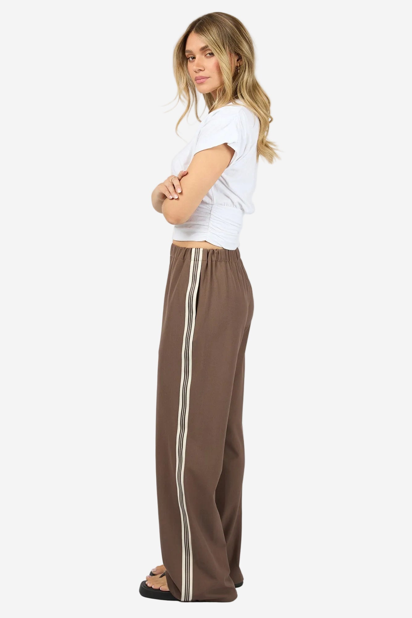 ALL ABOUT EVE LINA PANT - COFFEE - THE VOGUE STORE