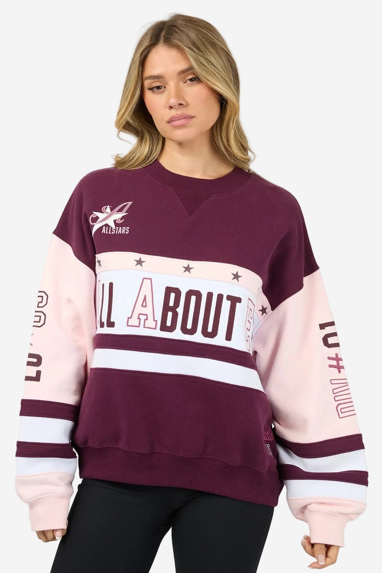 ALL ABOUT EVE DIV ONE PANEL CREW - WINE - THE VOGUE STORE