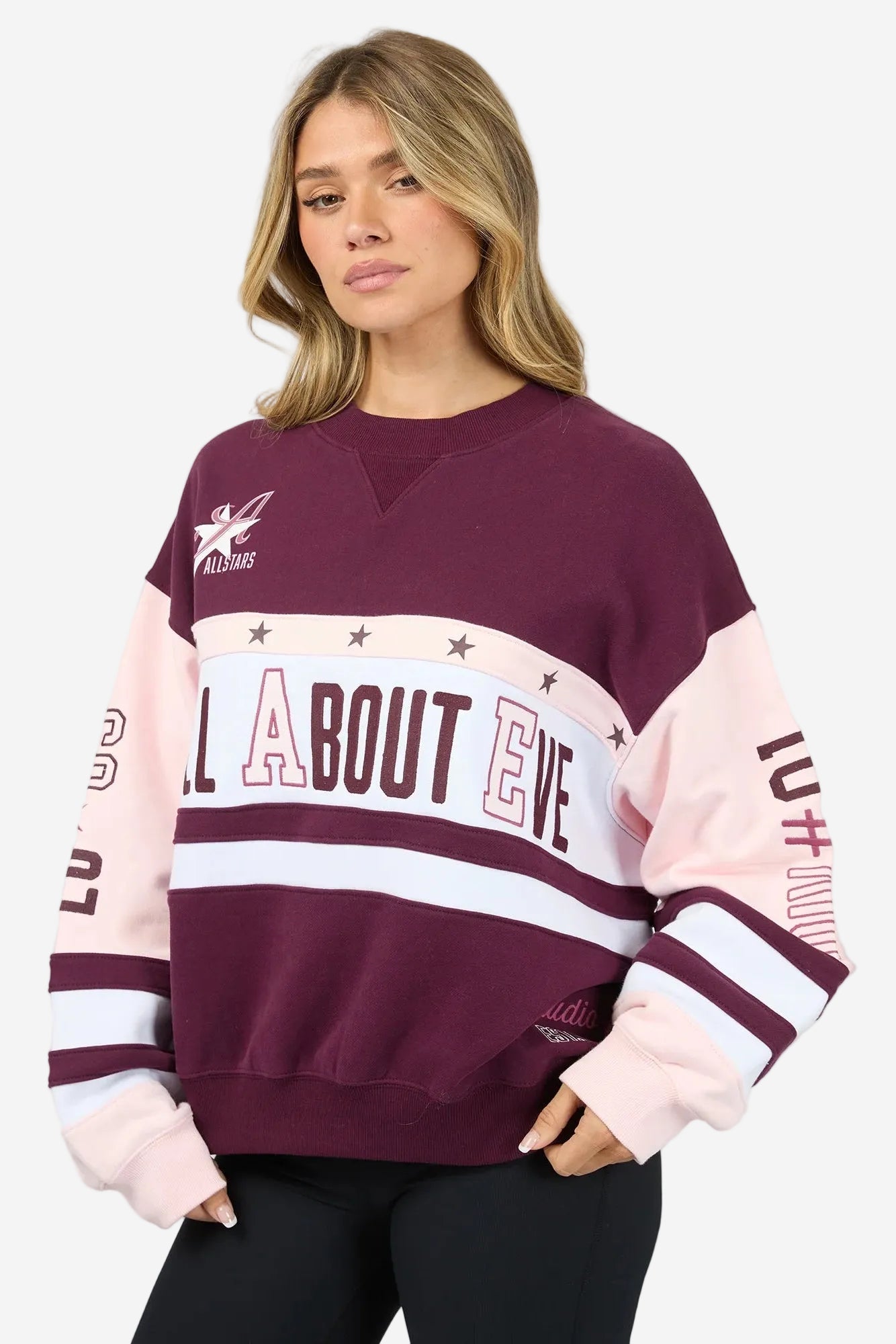 ALL ABOUT EVE DIV ONE PANEL CREW - WINE - THE VOGUE STORE