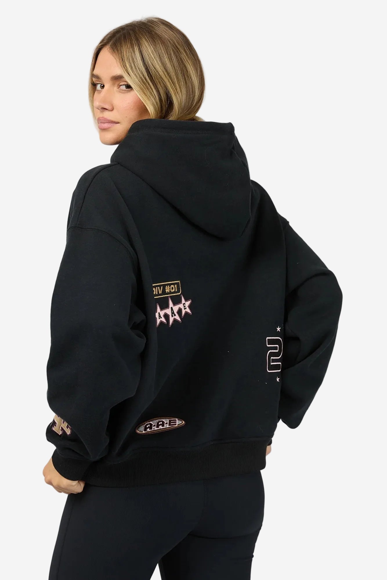ALL ABOUT EVE ELITE BOX HOODIE - BLACK - THE VOGUE STORE