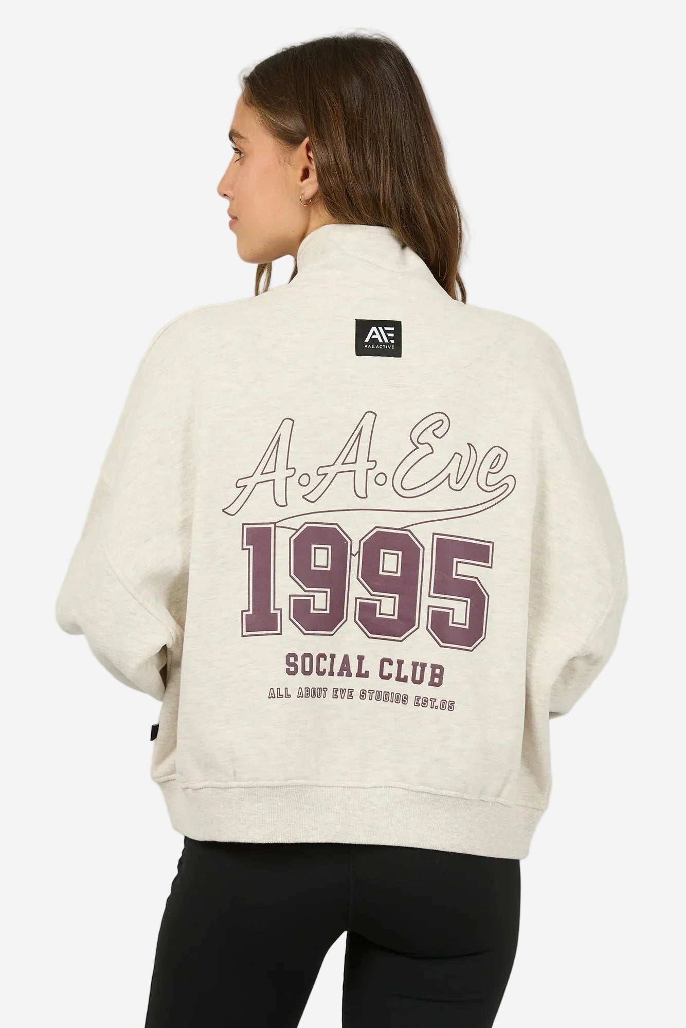 ALL ABOUT EVE EVE TEAM 1/4 ZIP - OAT - THE VOGUE STORE