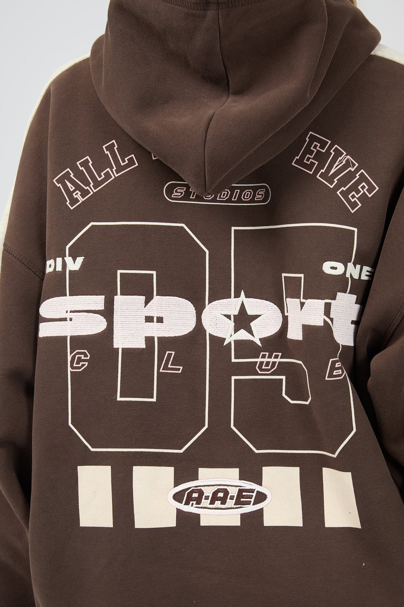 ALL ABOUT EVE NINETY FIVE RELAXED HOODIE- BROWN - THE VOGUE STORE