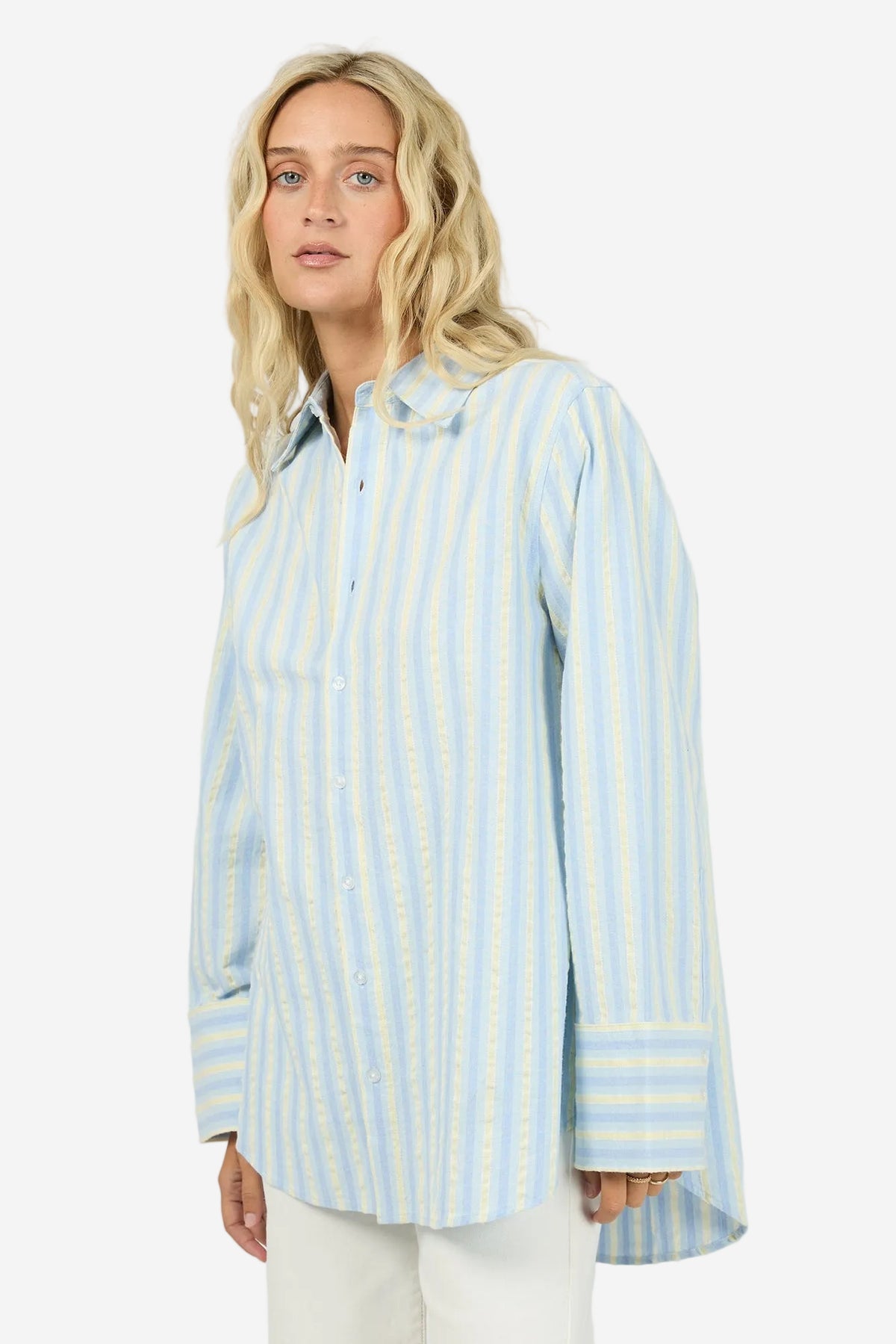 ALL ABOUT EVE WEEKEND STRIPE SHIRT - STRIPE - THE VOGUE STORE