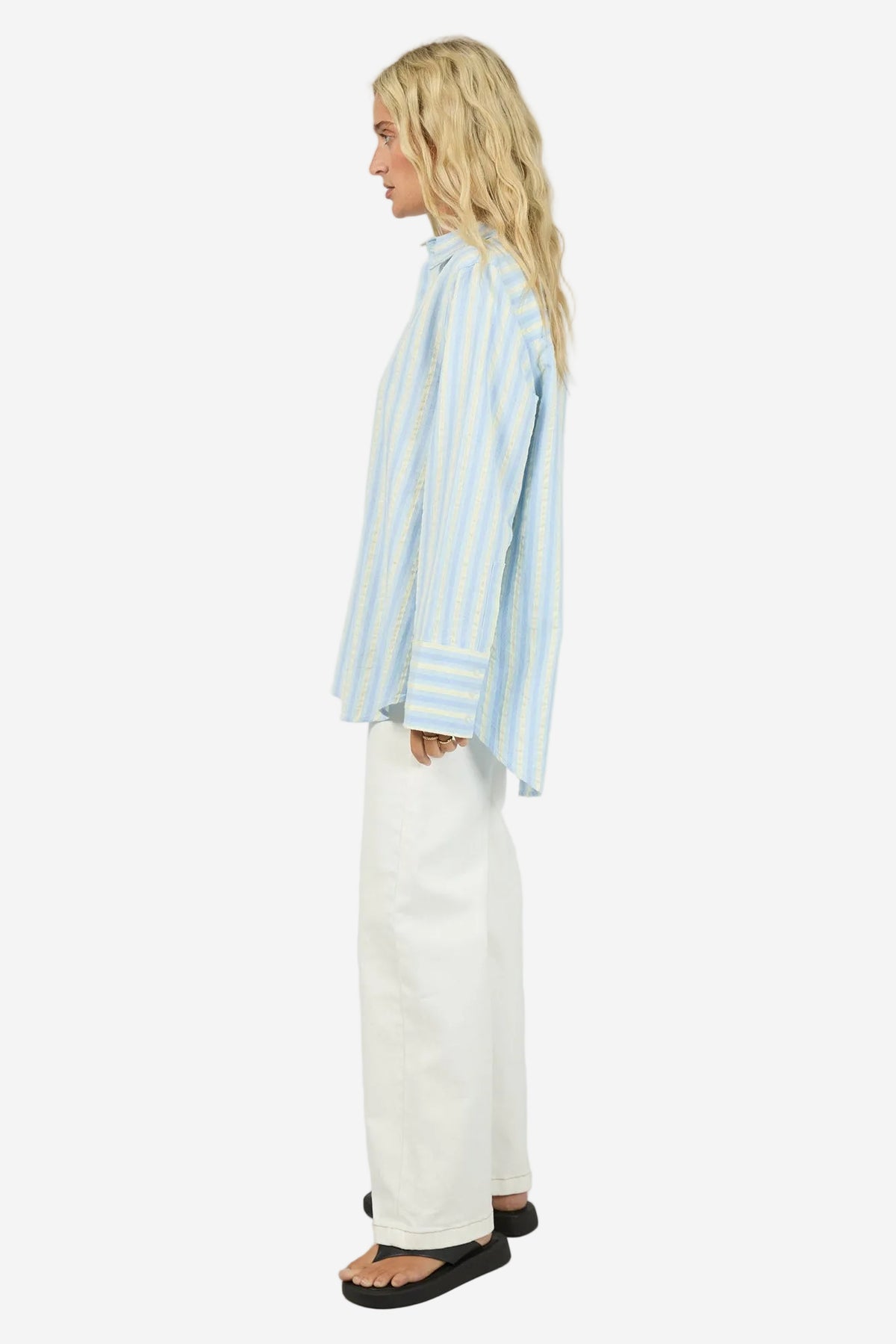 ALL ABOUT EVE WEEKEND STRIPE SHIRT - STRIPE - THE VOGUE STORE