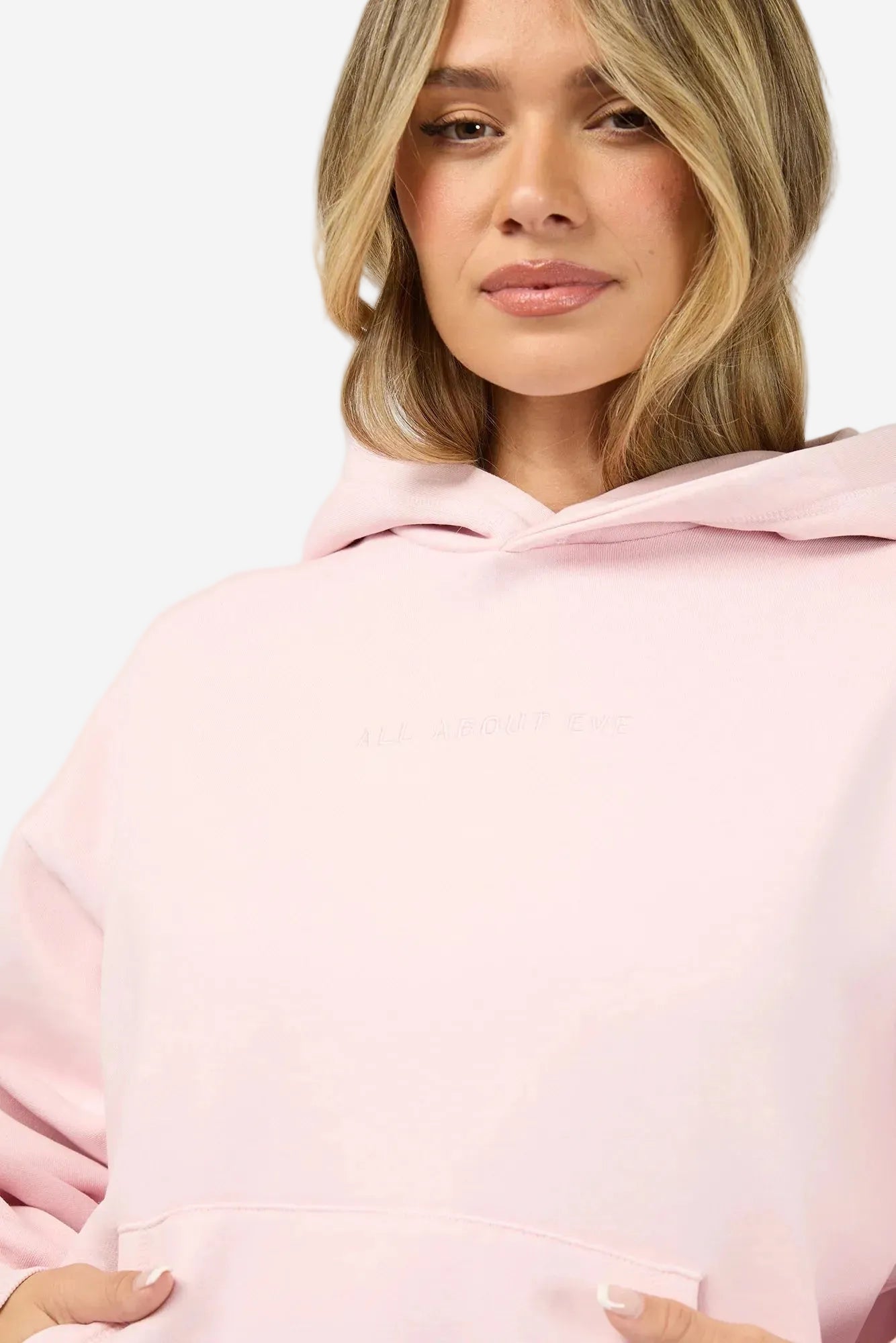 ALL ABOUT EVE WASHED BOX HOODIE - LIGHT PINK - THE VOGUE STORE