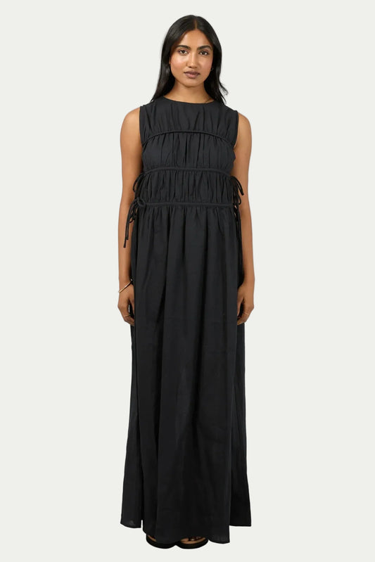 ALL ABOUT EVE LOU LOU TIE MAXI DRESS - THE VOGUE STORE